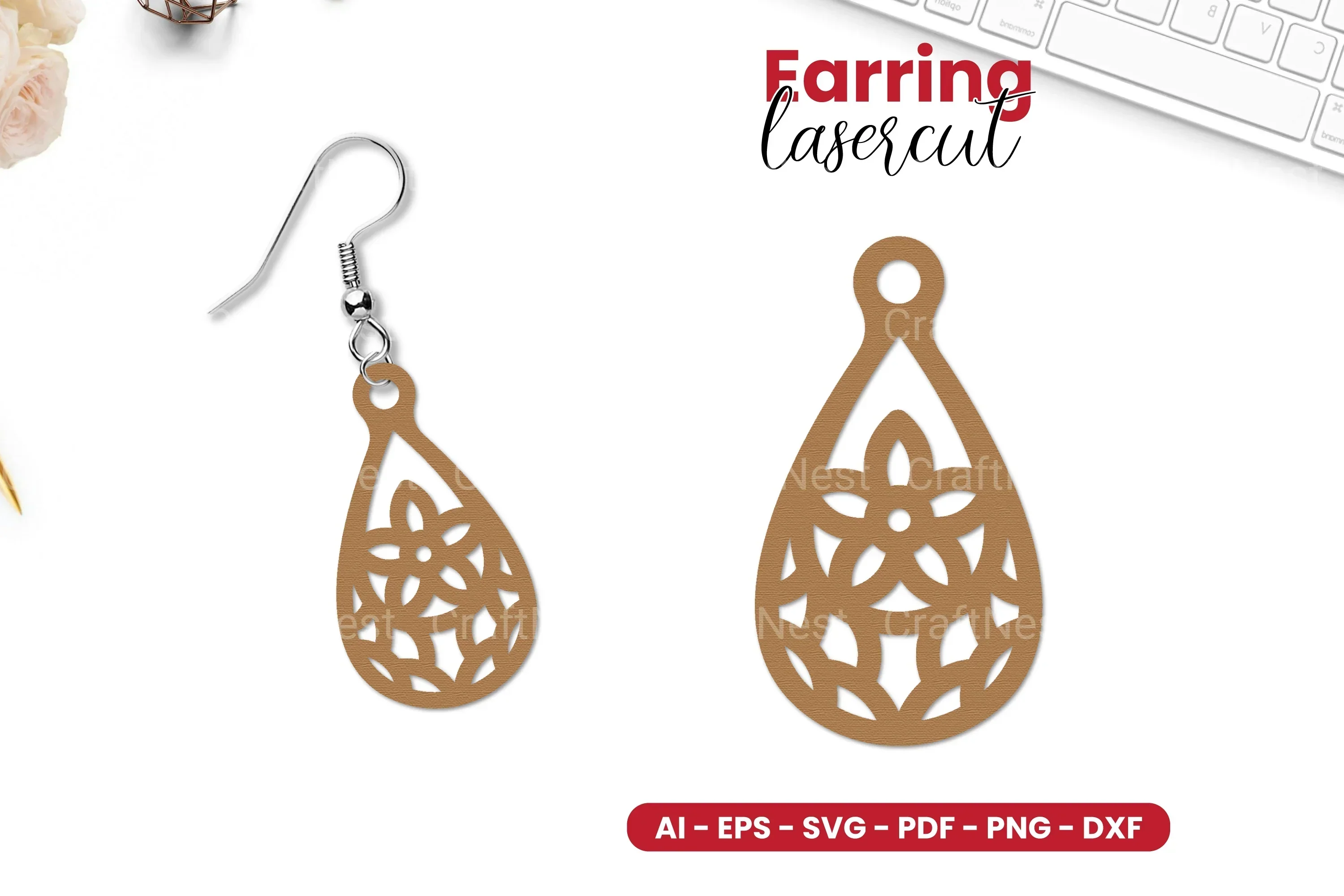 Earring Laser Cut SVG Bundle - Clipart Bundle