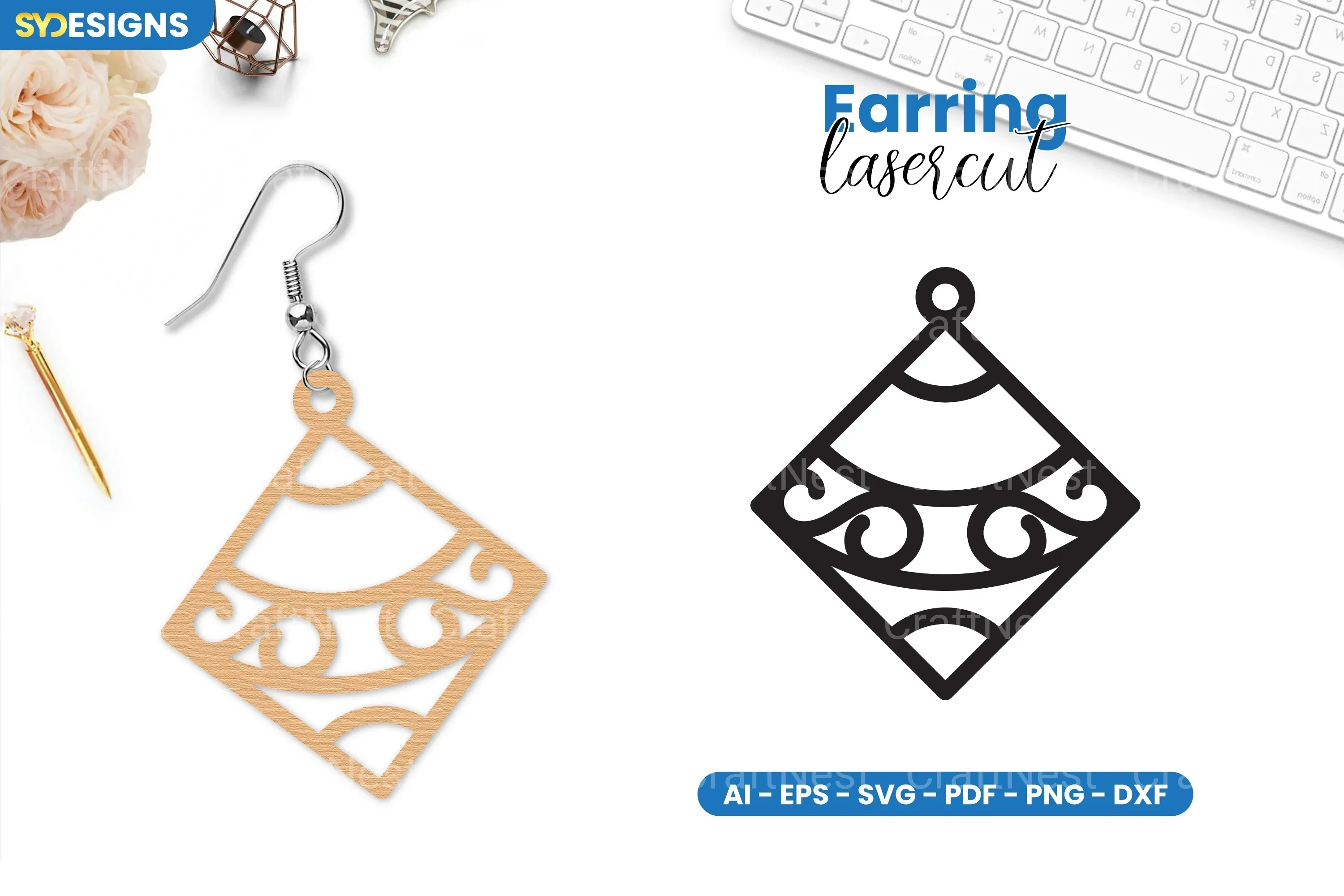 Earring Lasercut SVG Bundle - 102 Designs