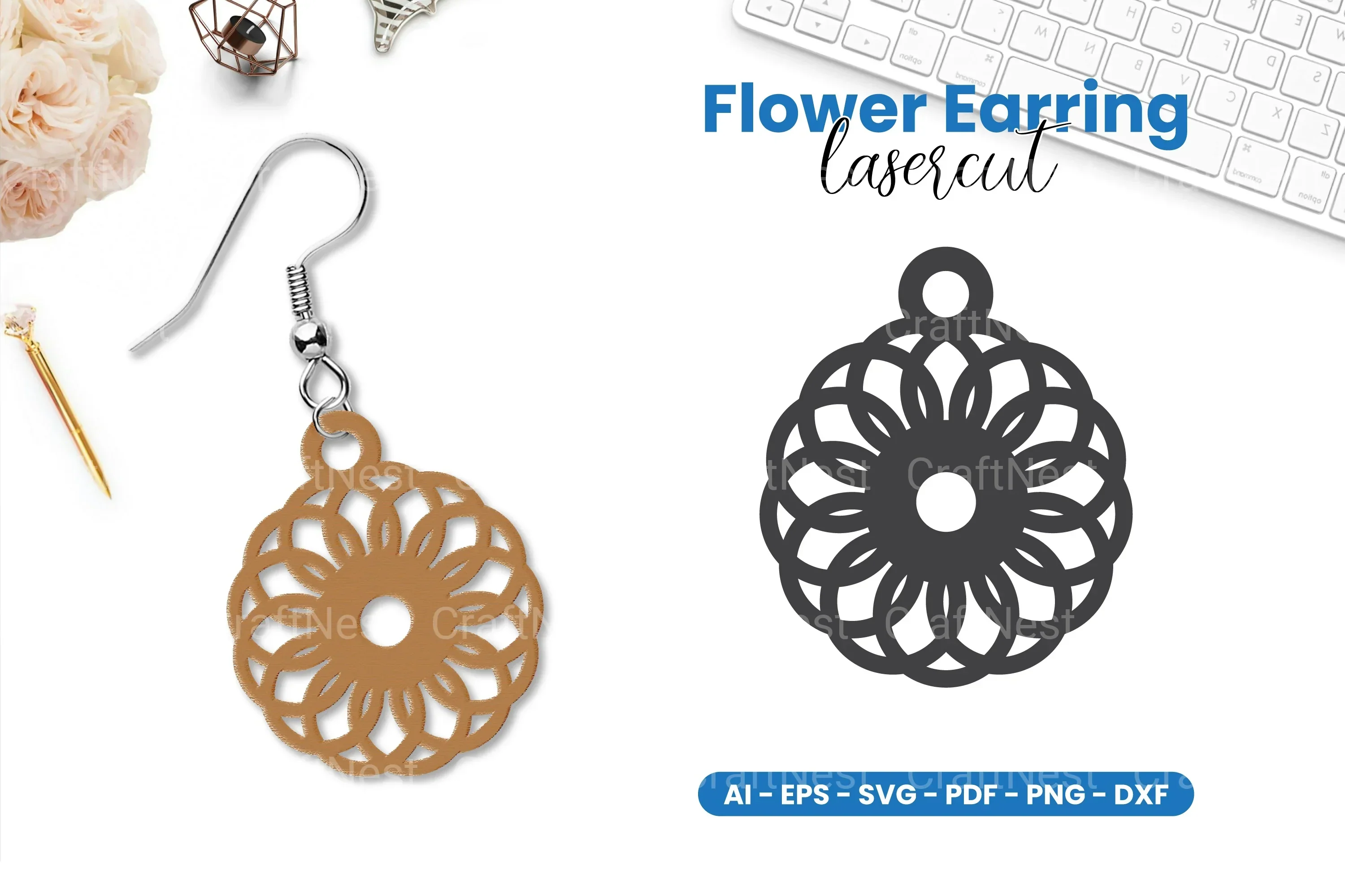 Earring Lasercut SVG Bundle - 109 Designs