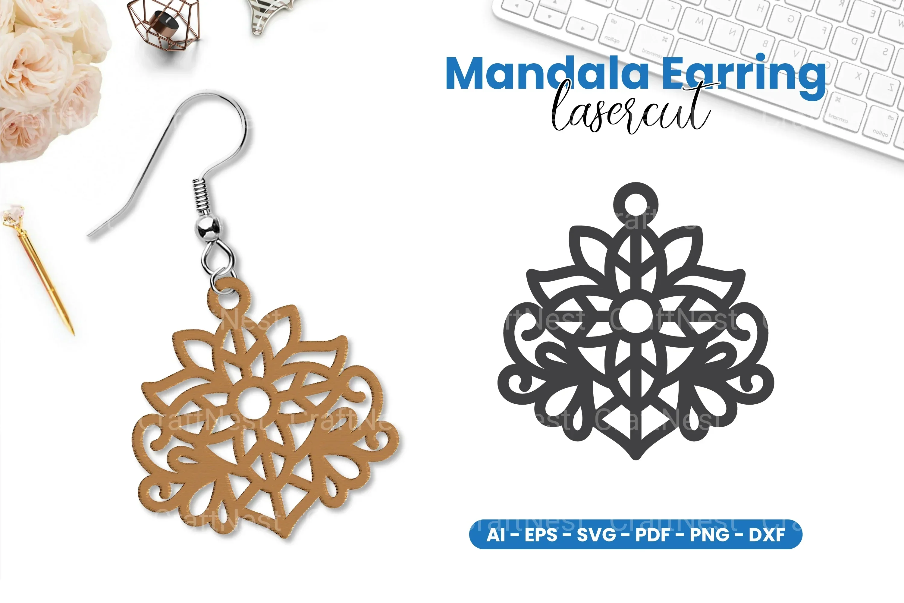 Earring Lasercut SVG Bundle - 110 Designs