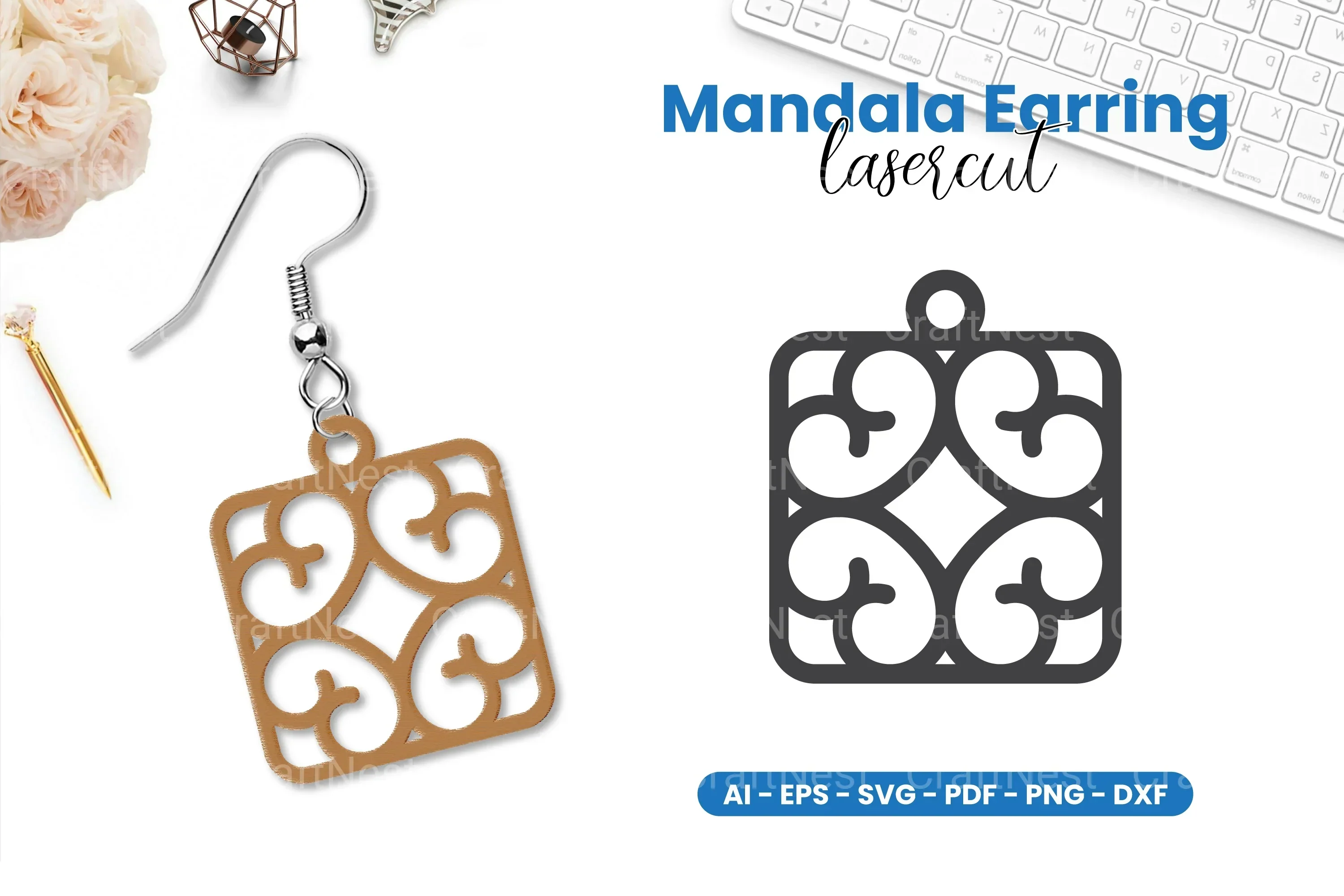 Earring Lasercut SVG Bundle - 114 Designs