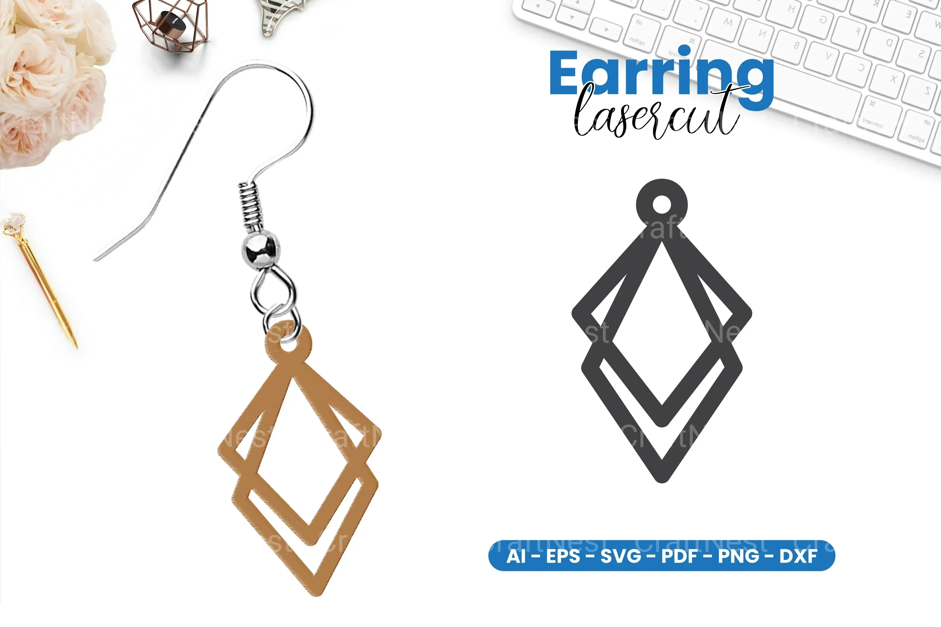 Earring Lasercut SVG Bundle - 36 Designs
