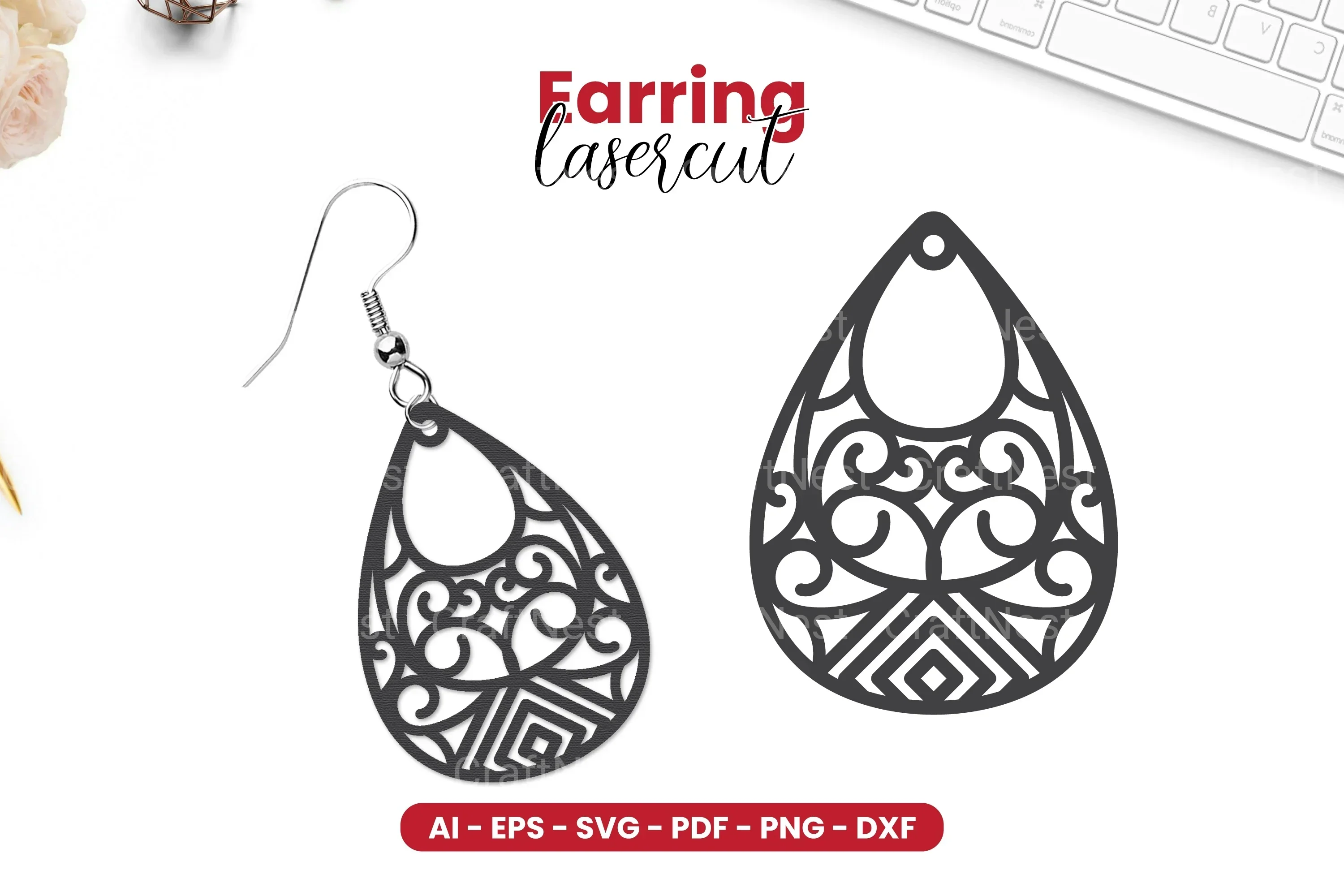 Earring Lasercut SVG Bundle - 42 Designs