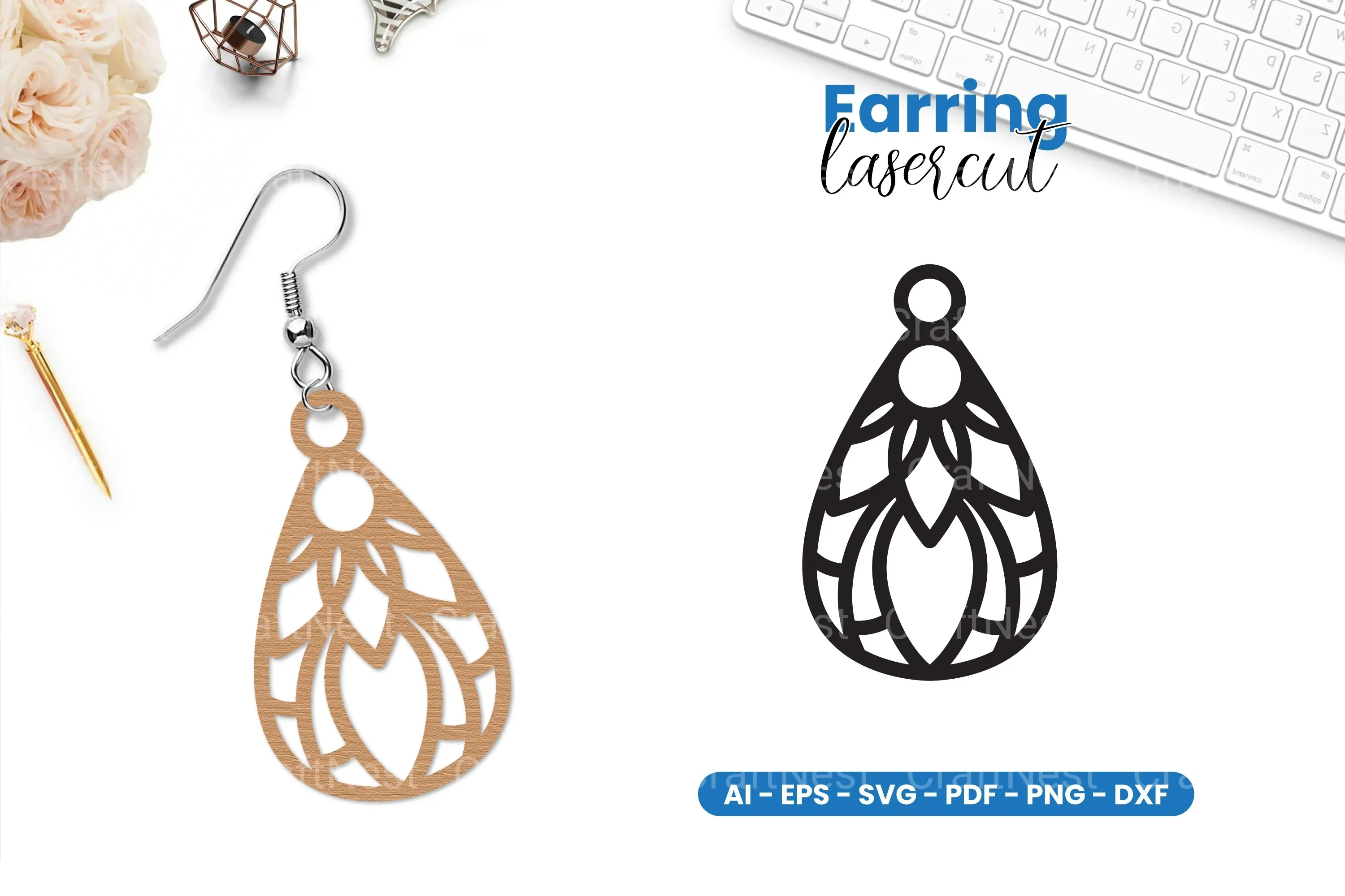 Earring Lasercut SVG Bundle