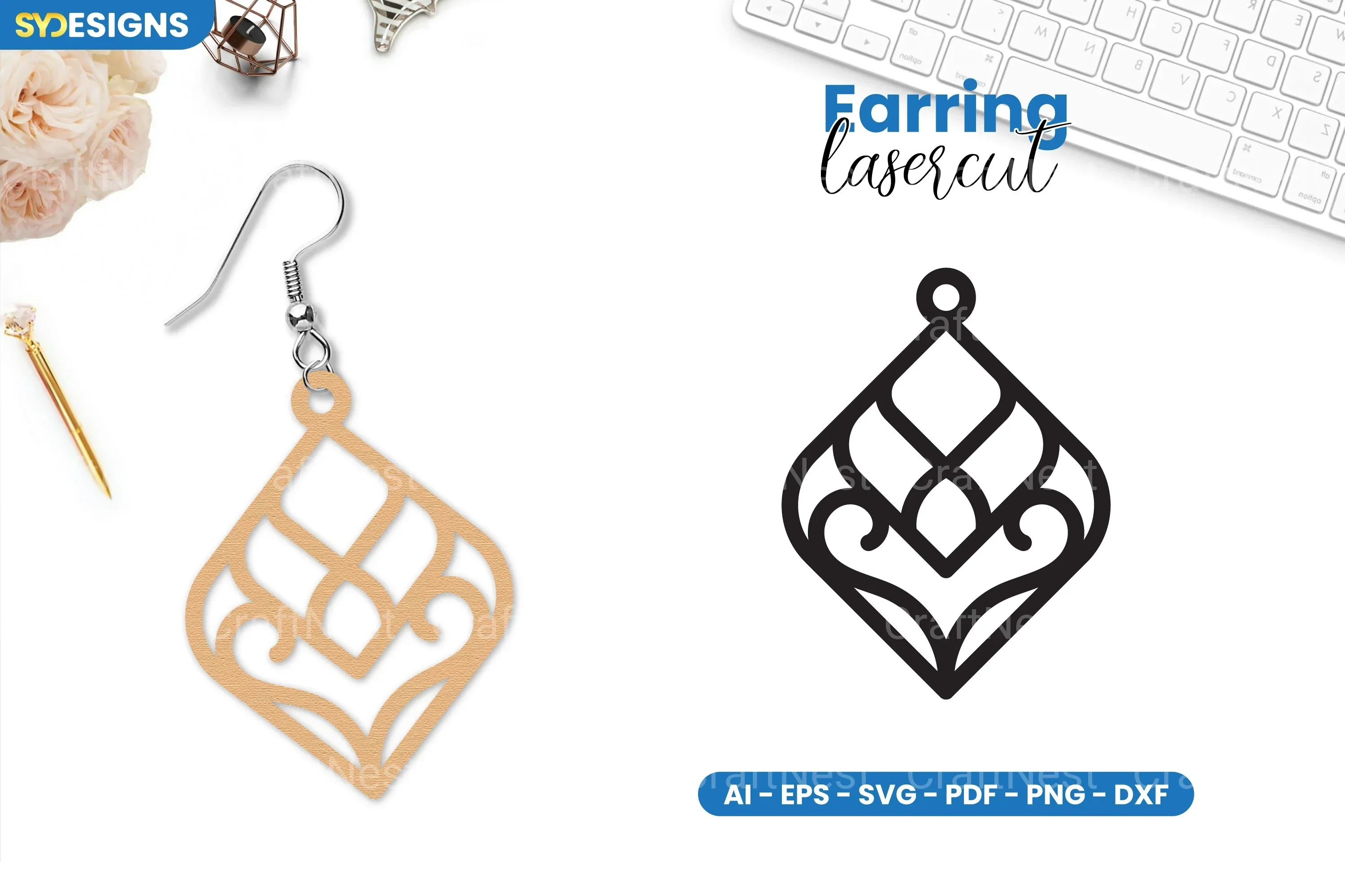 Earring Lasercut SVG Bundle