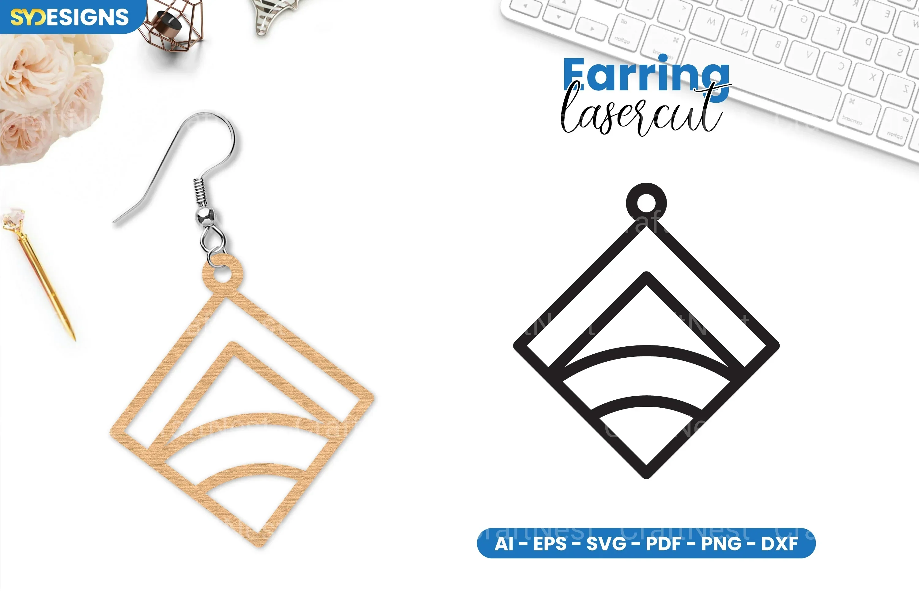 Earring Lasercut SVG Bundle