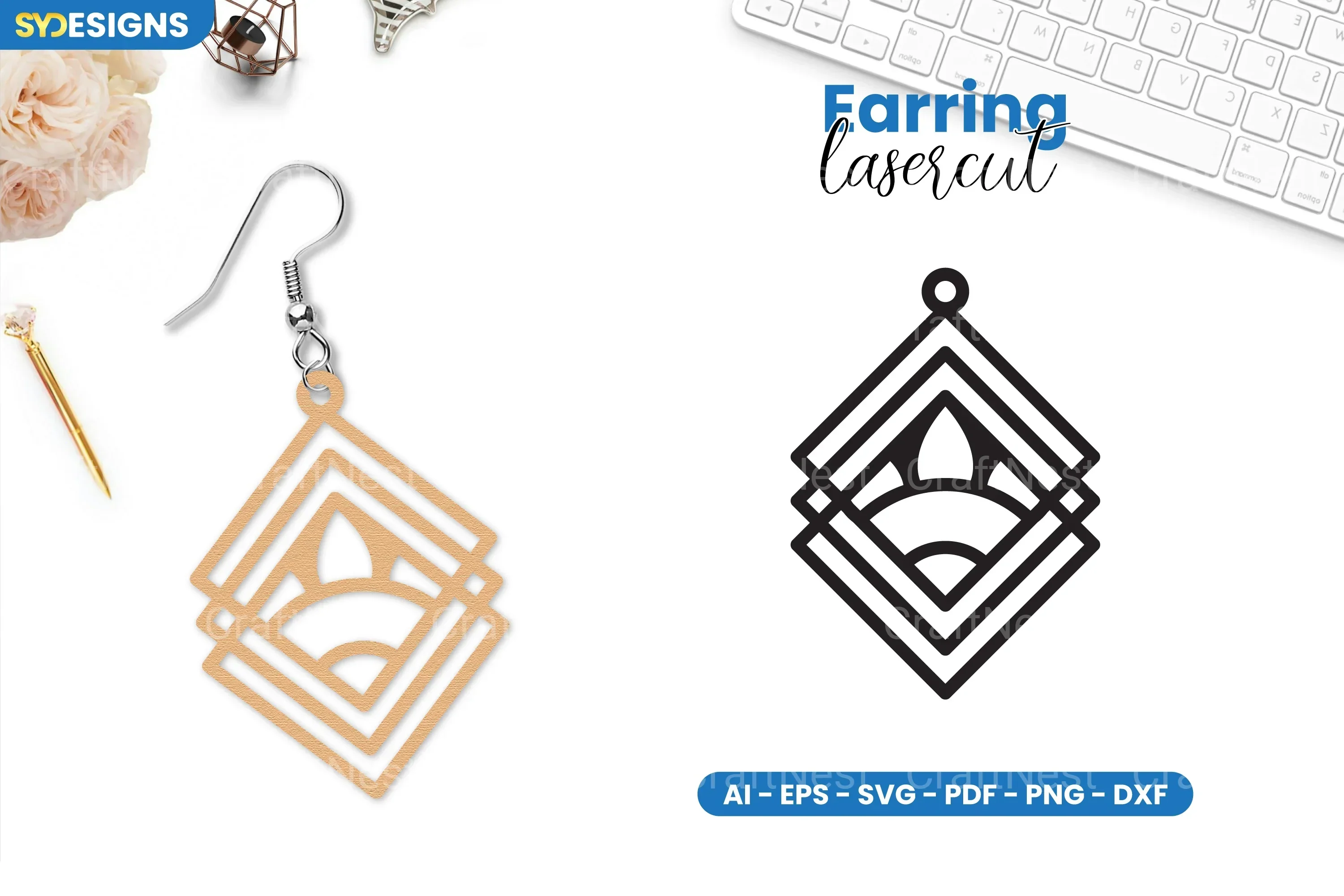 Earring Lasercut SVG Bundle