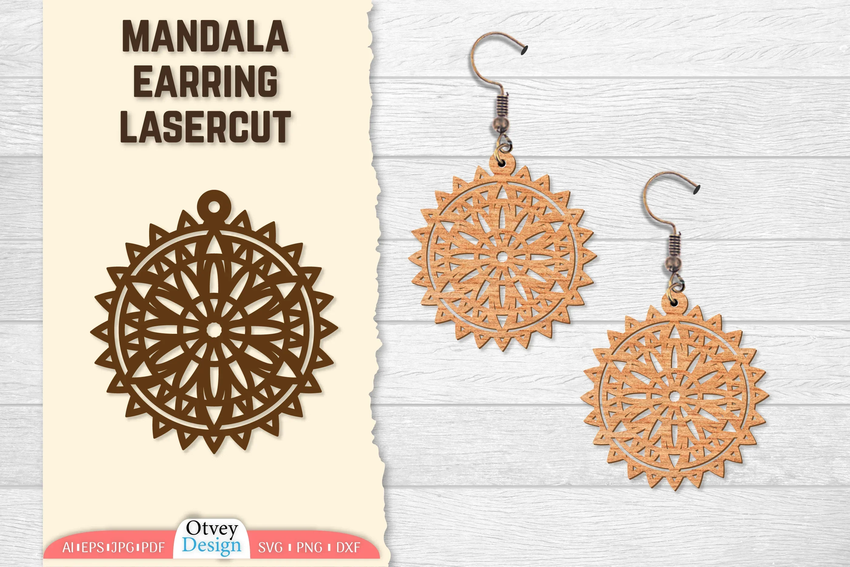 Earring Mandala Lasercut SVG Bundle