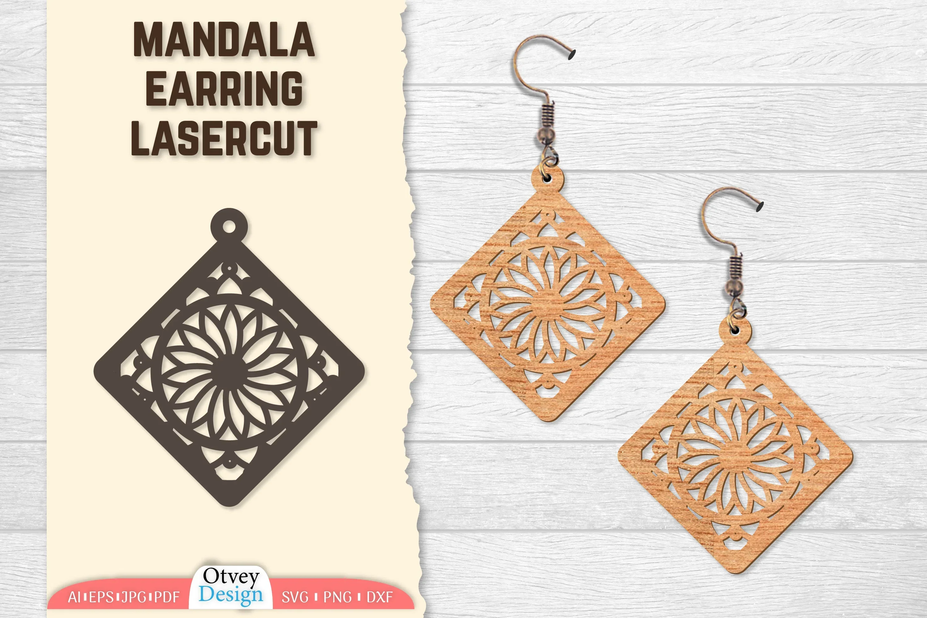 Earring Mandala Lasercut SVG Bundle