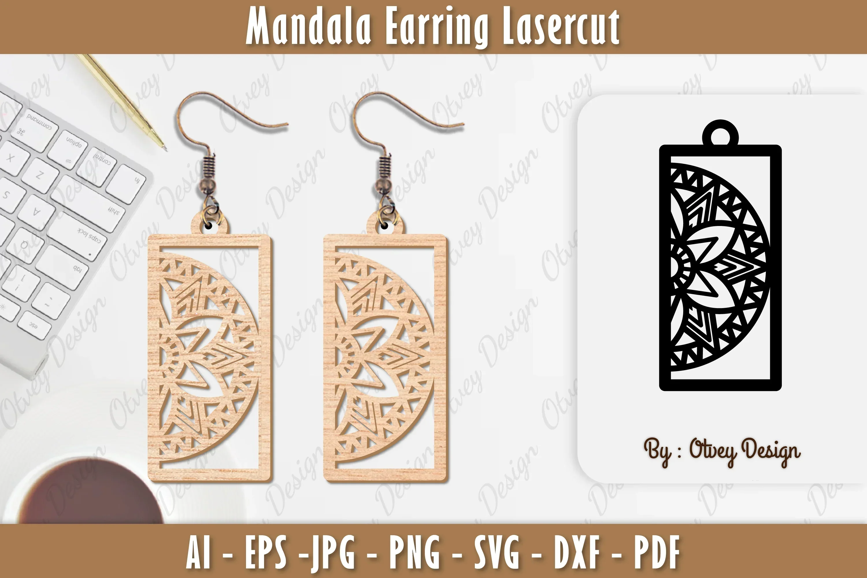 Earring Mandala SVG Bundle