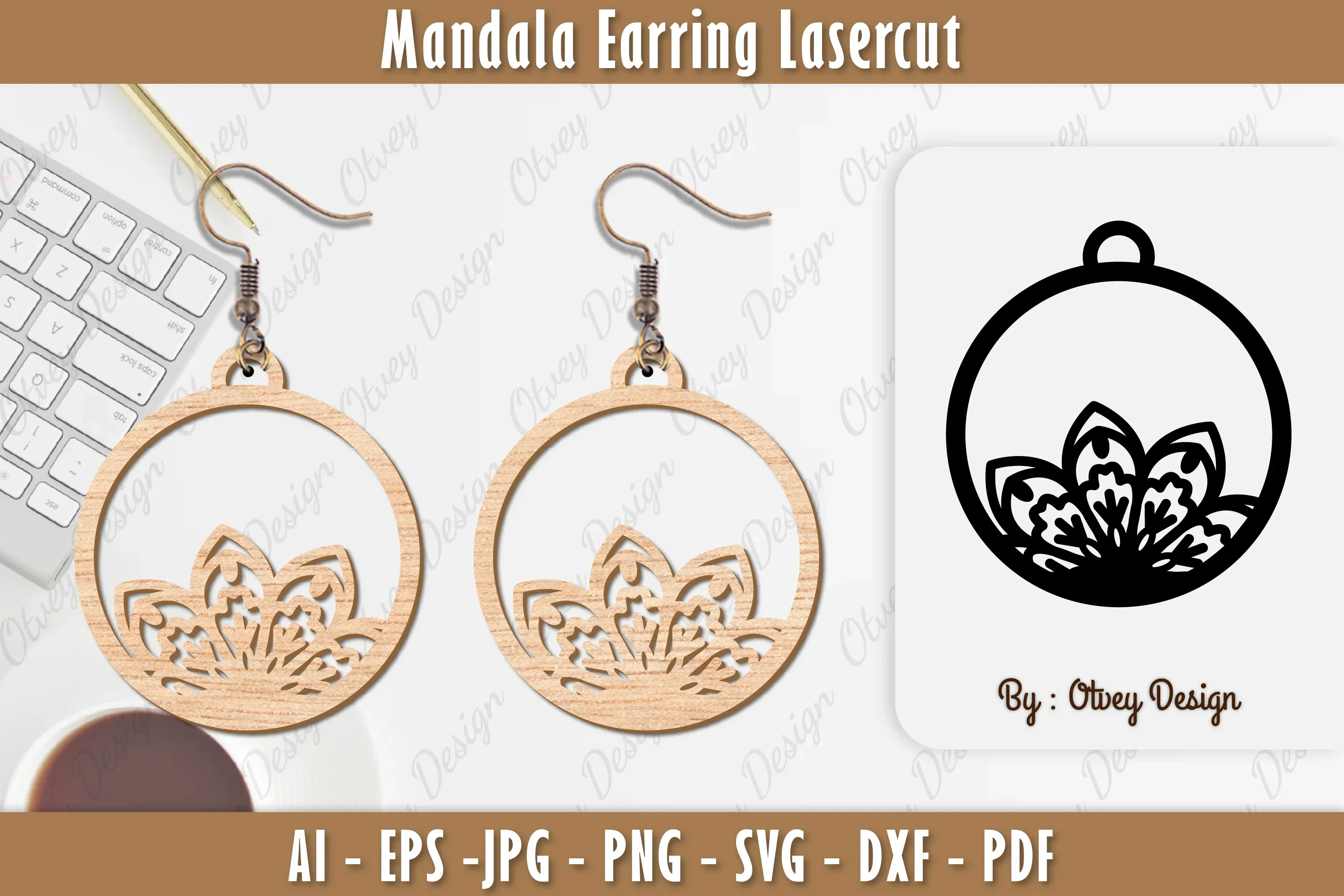 Earring Mandala SVG Bundle