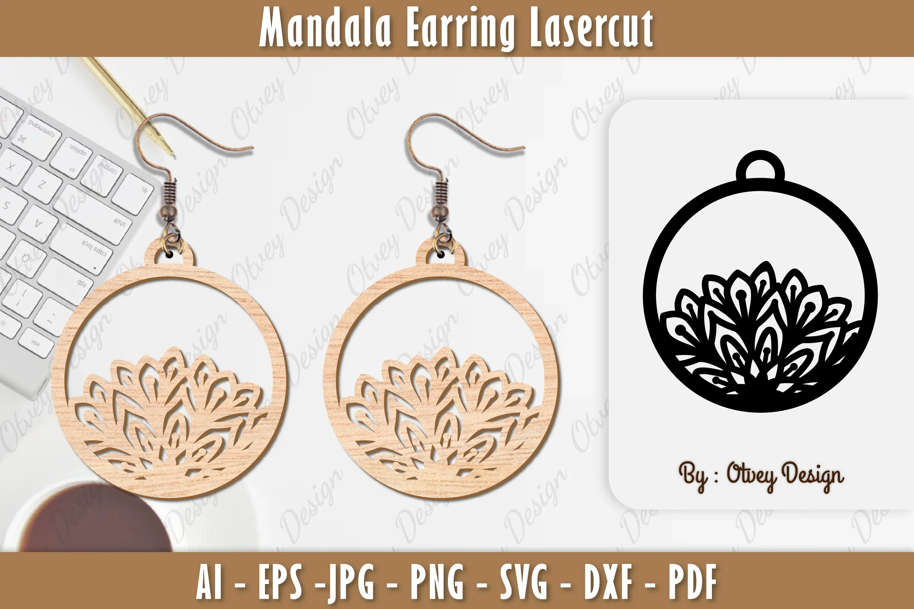 Earring Mandala SVG Bundle