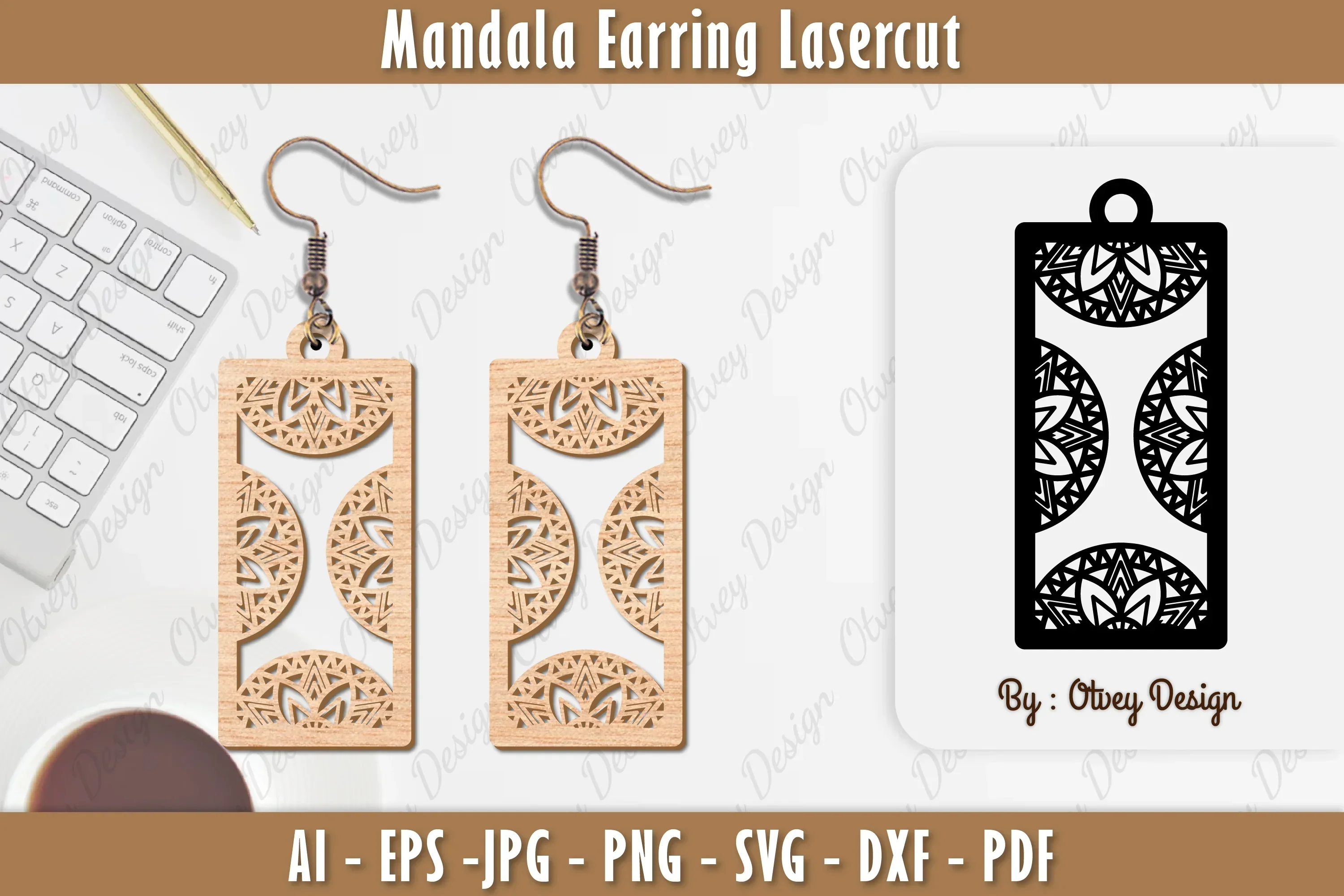 Earring Mandala SVG Bundle
