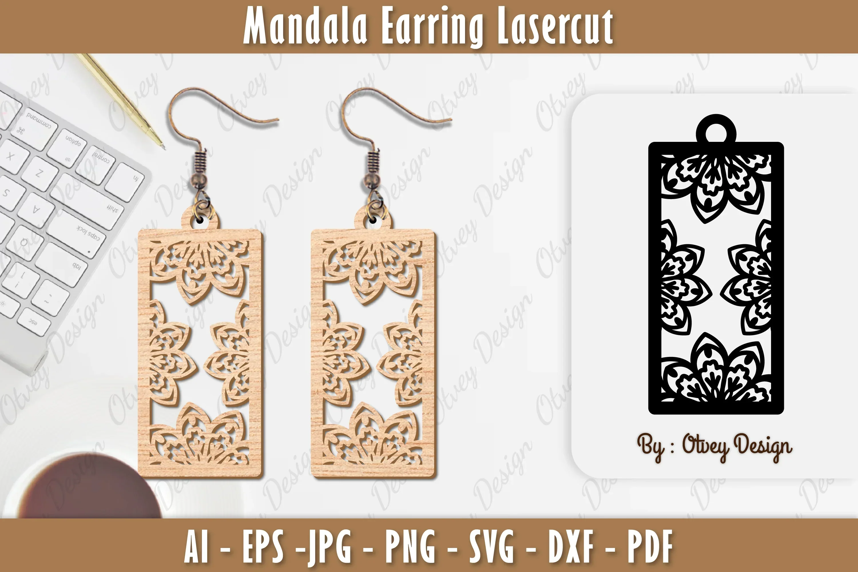 Earring Mandala SVG Bundle