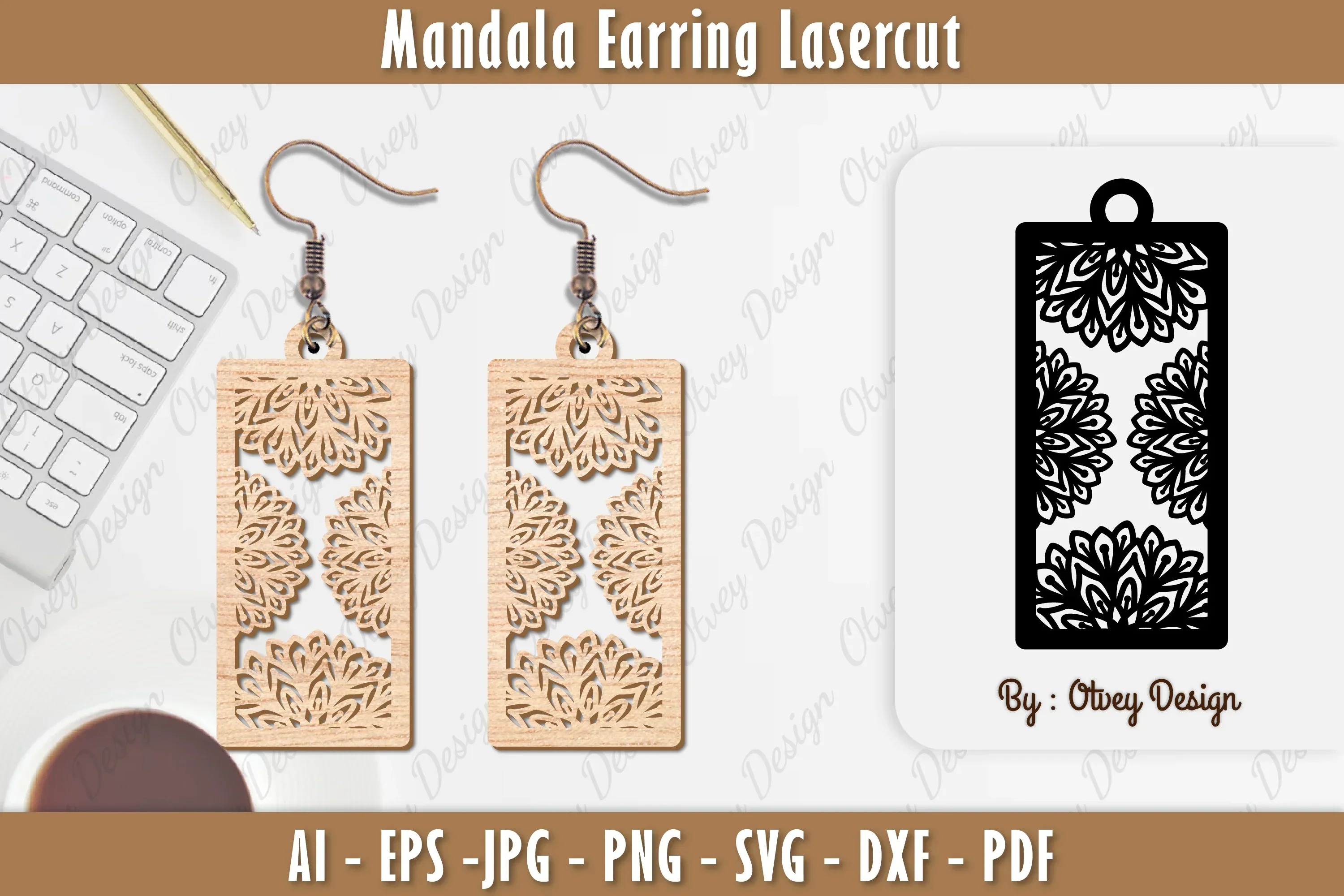 Earring Mandala SVG Bundle