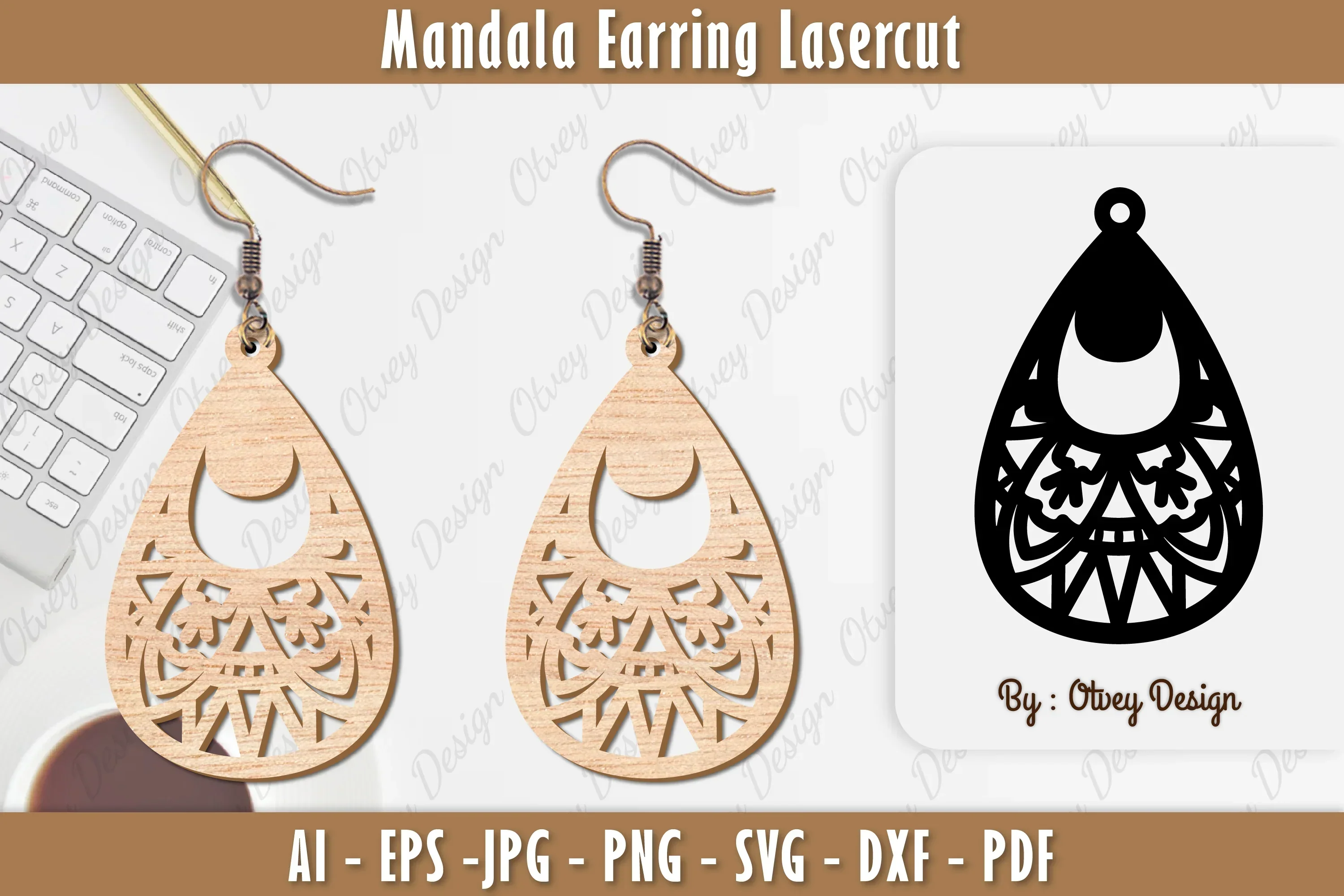 Earring Mandala SVG Bundle