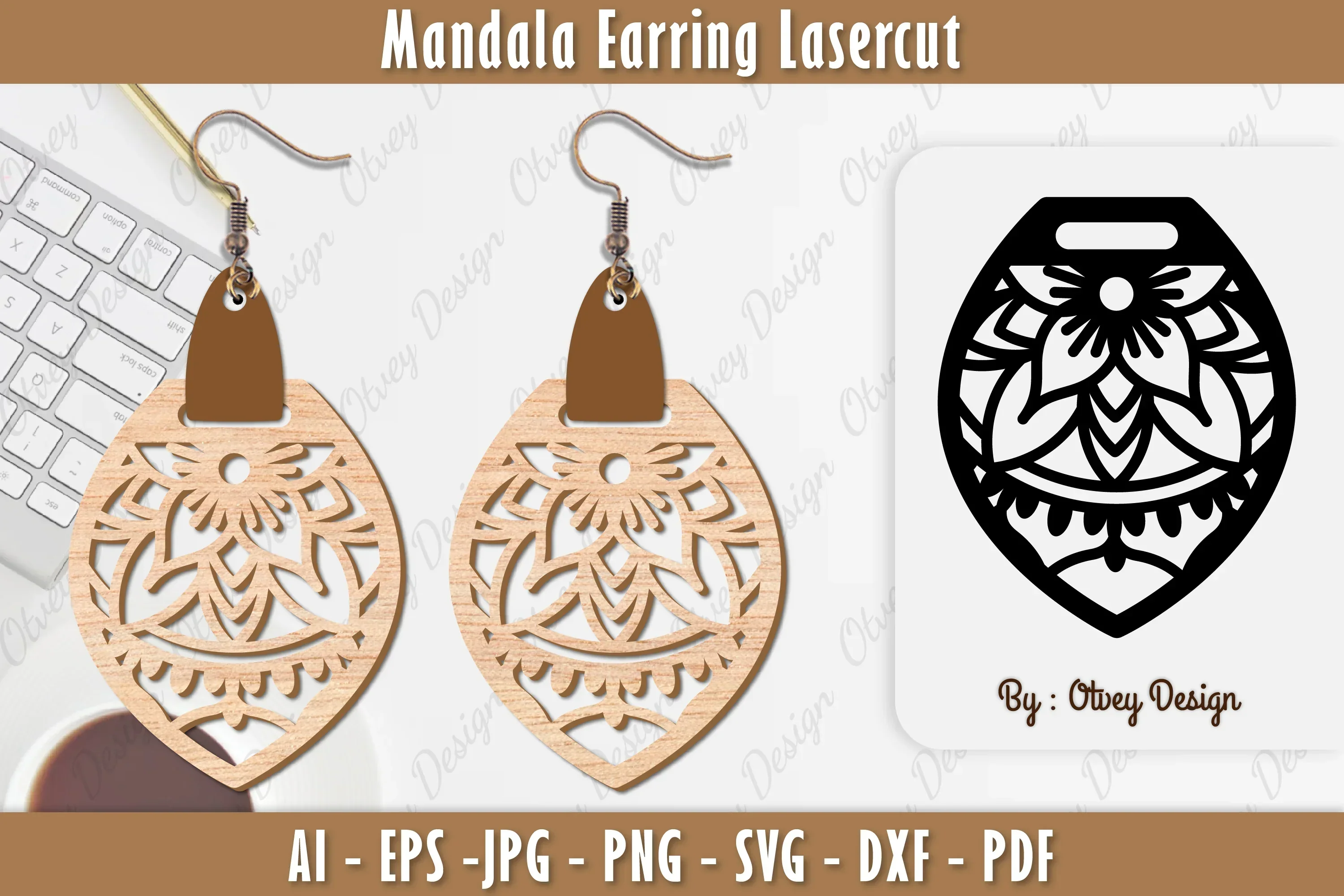 Earring Mandala SVG Bundle