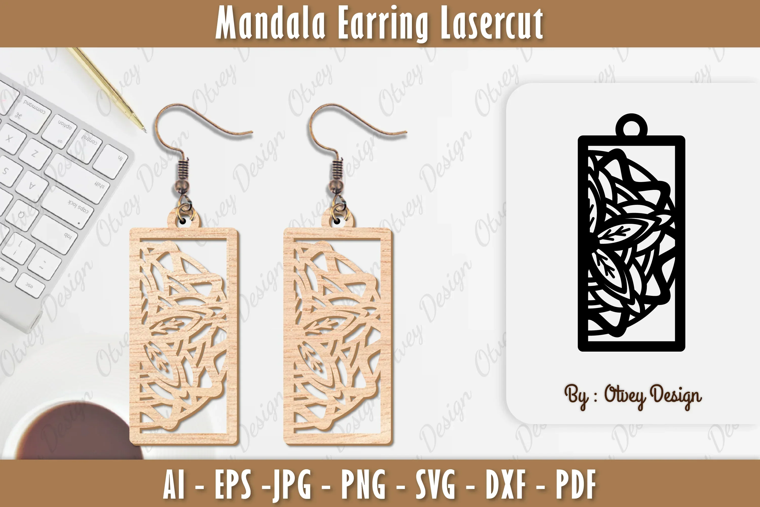 Earring Mandala SVG Bundle