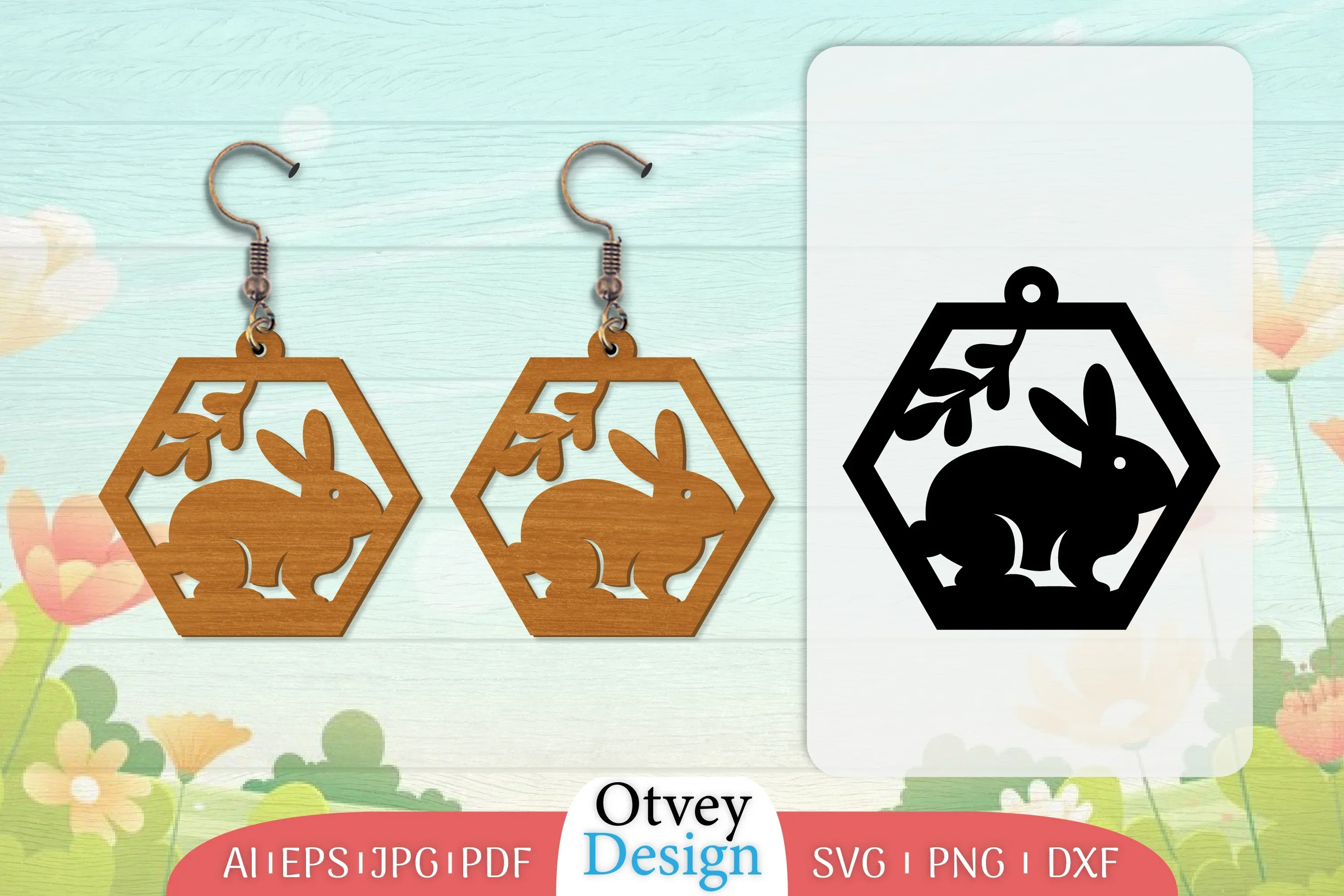 Earring Rabbit Lasercut SVG Bundle