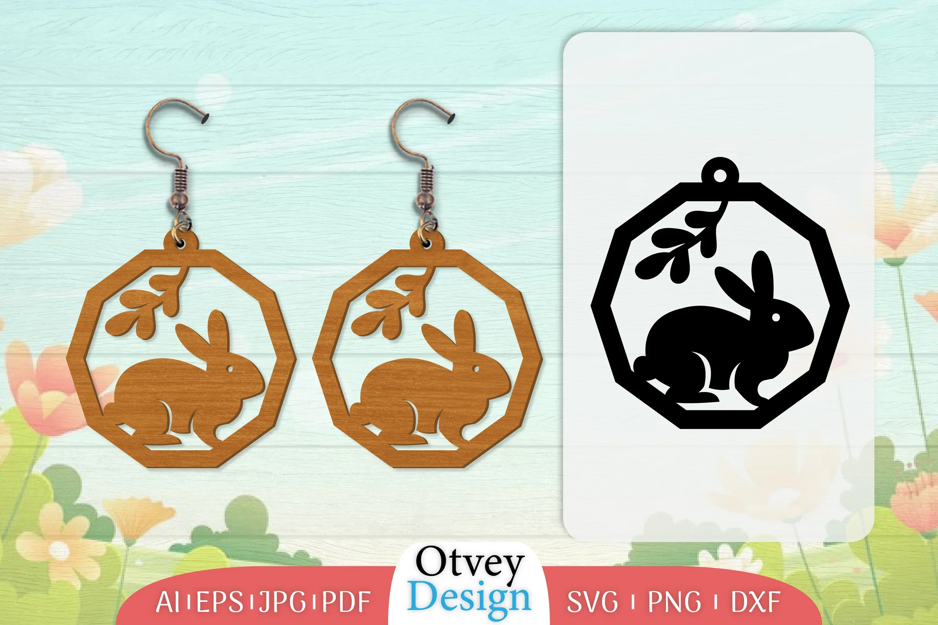 Earring Rabbit Lasercut SVG Bundle
