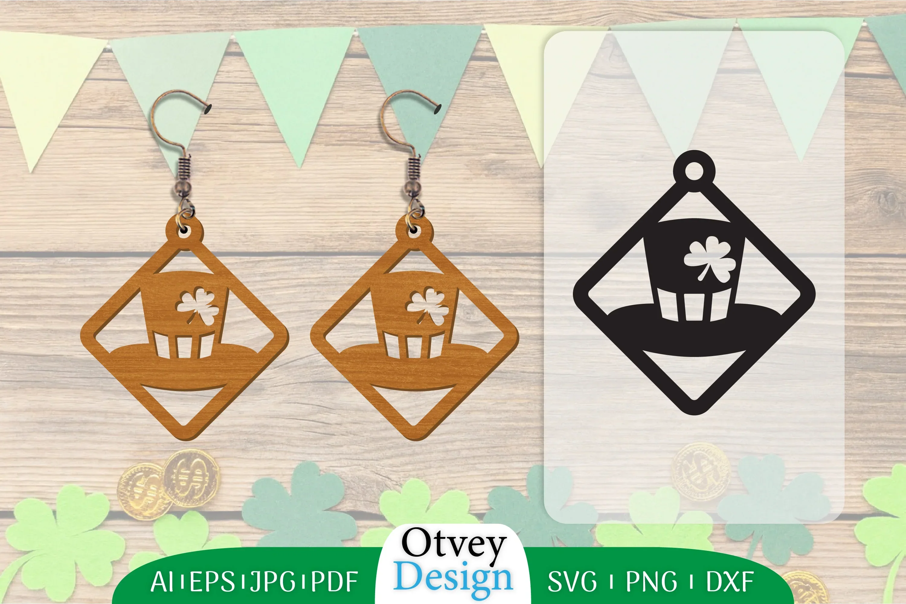 Earring St Patrick's Day Lasercut SVG Bundle