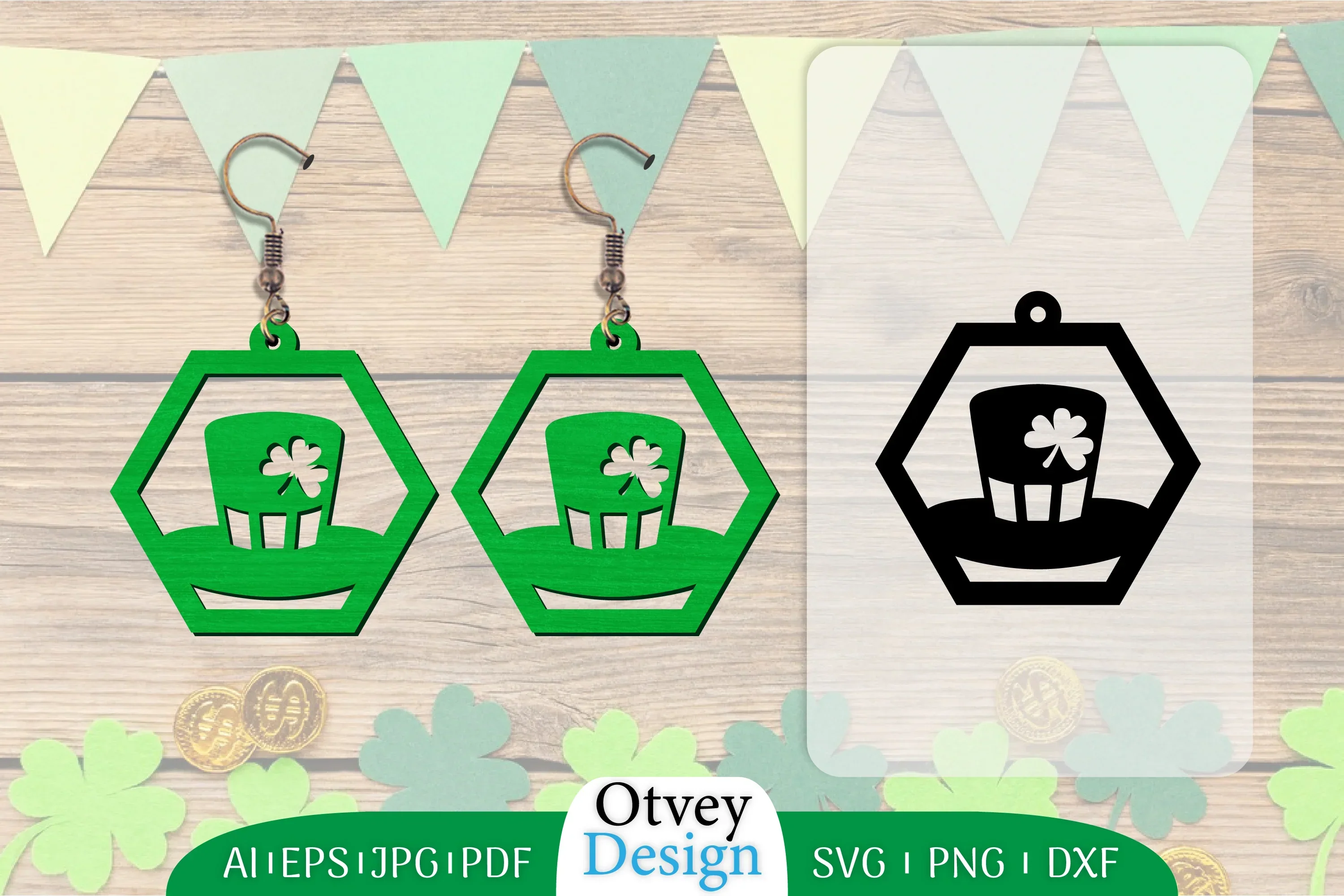 Earring St Patrick's Day Lasercut SVG Bundle