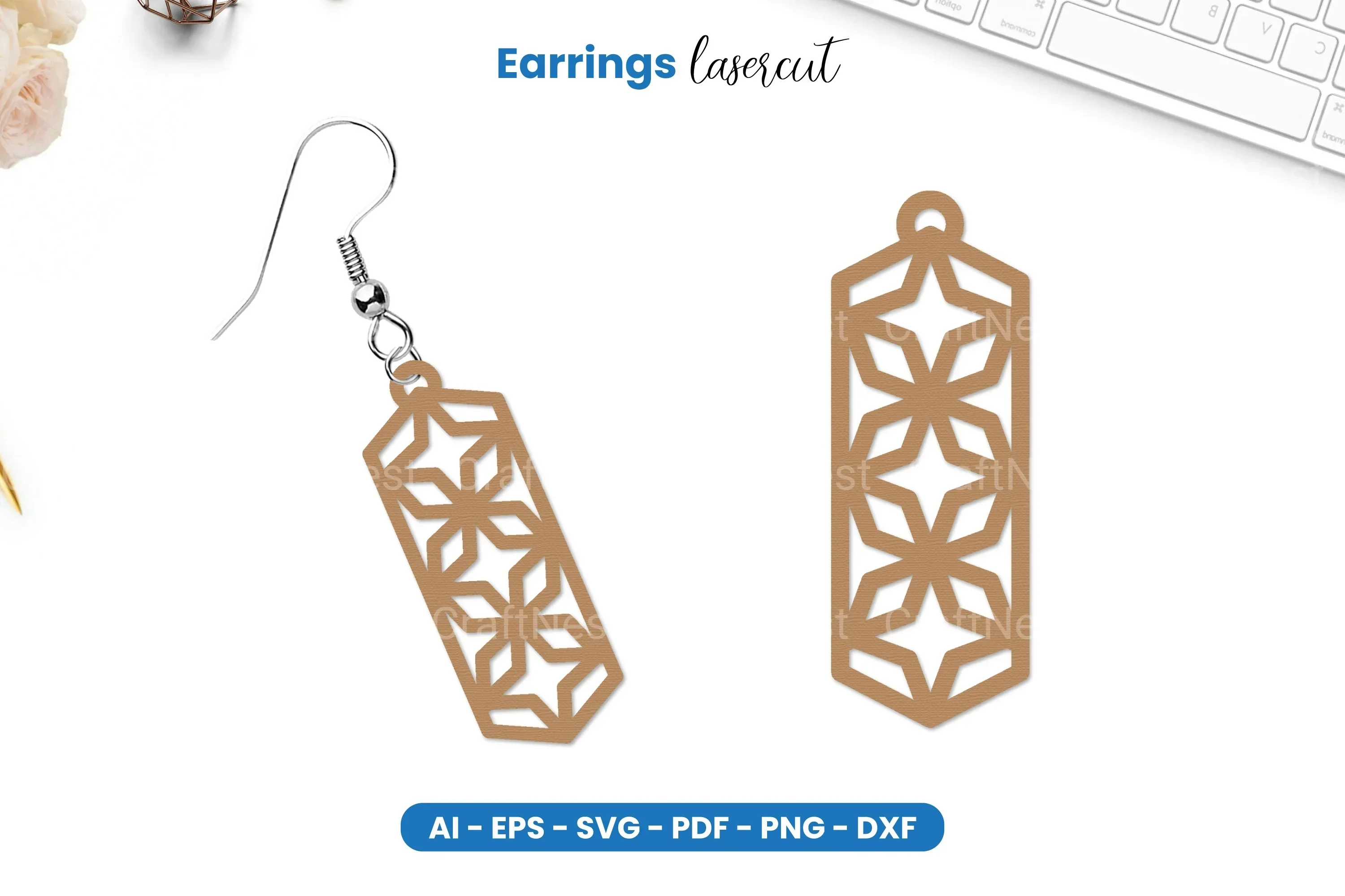 Earrings Lasercut SVG Bundle