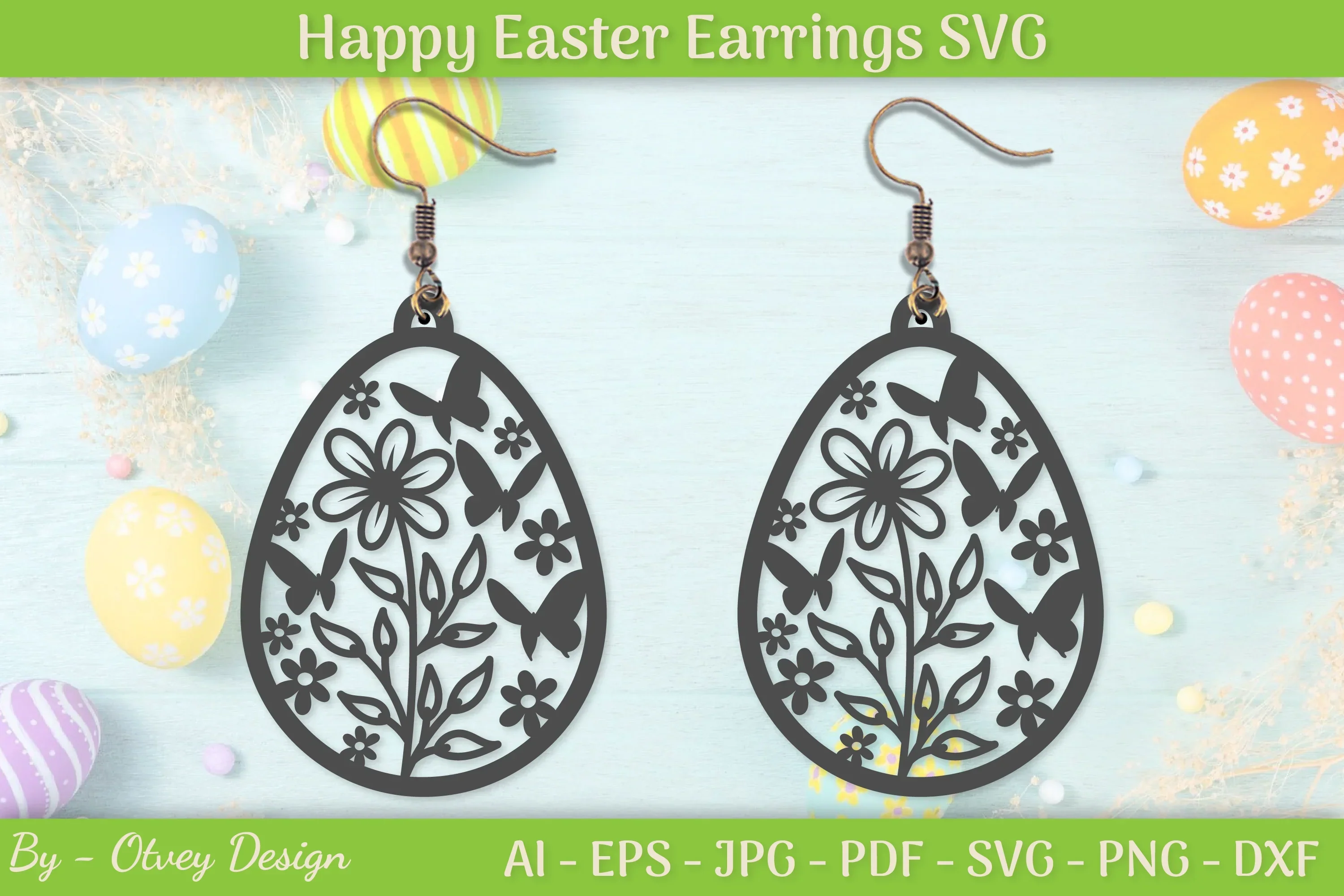 Easter Bunny Earring SVG Bundle