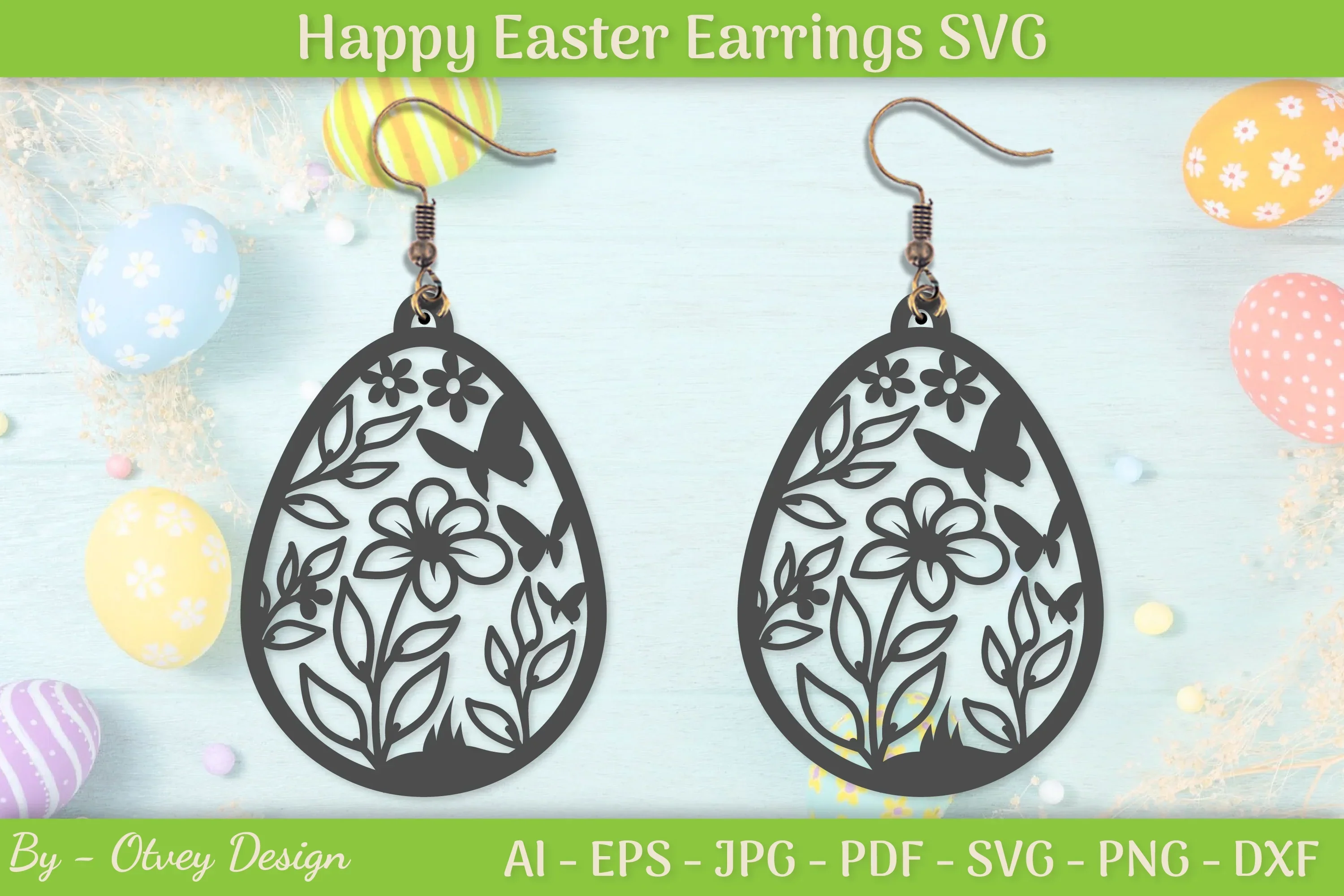 Easter Bunny Earring SVG Bundle