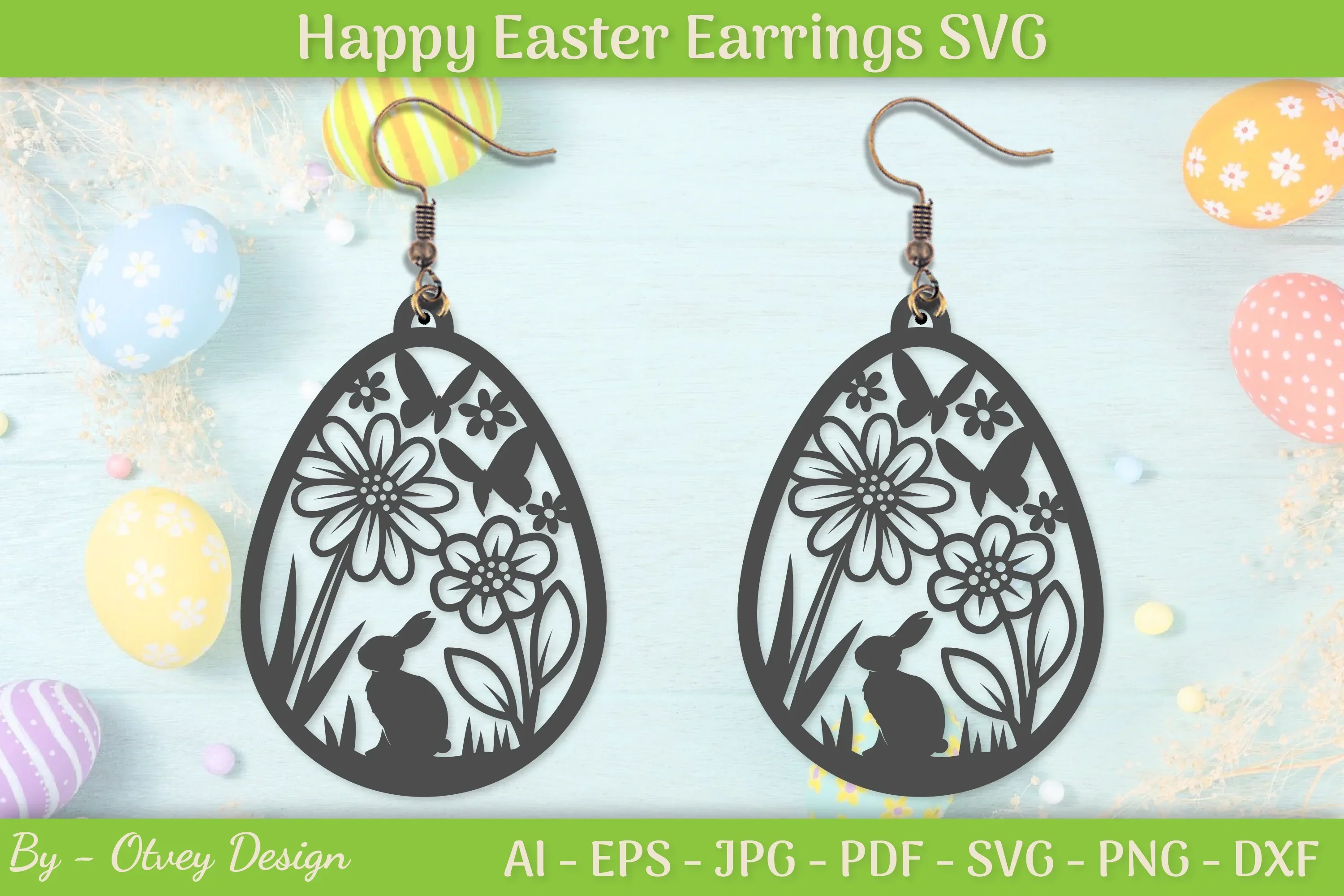 Easter Bunny Earring SVG Bundle