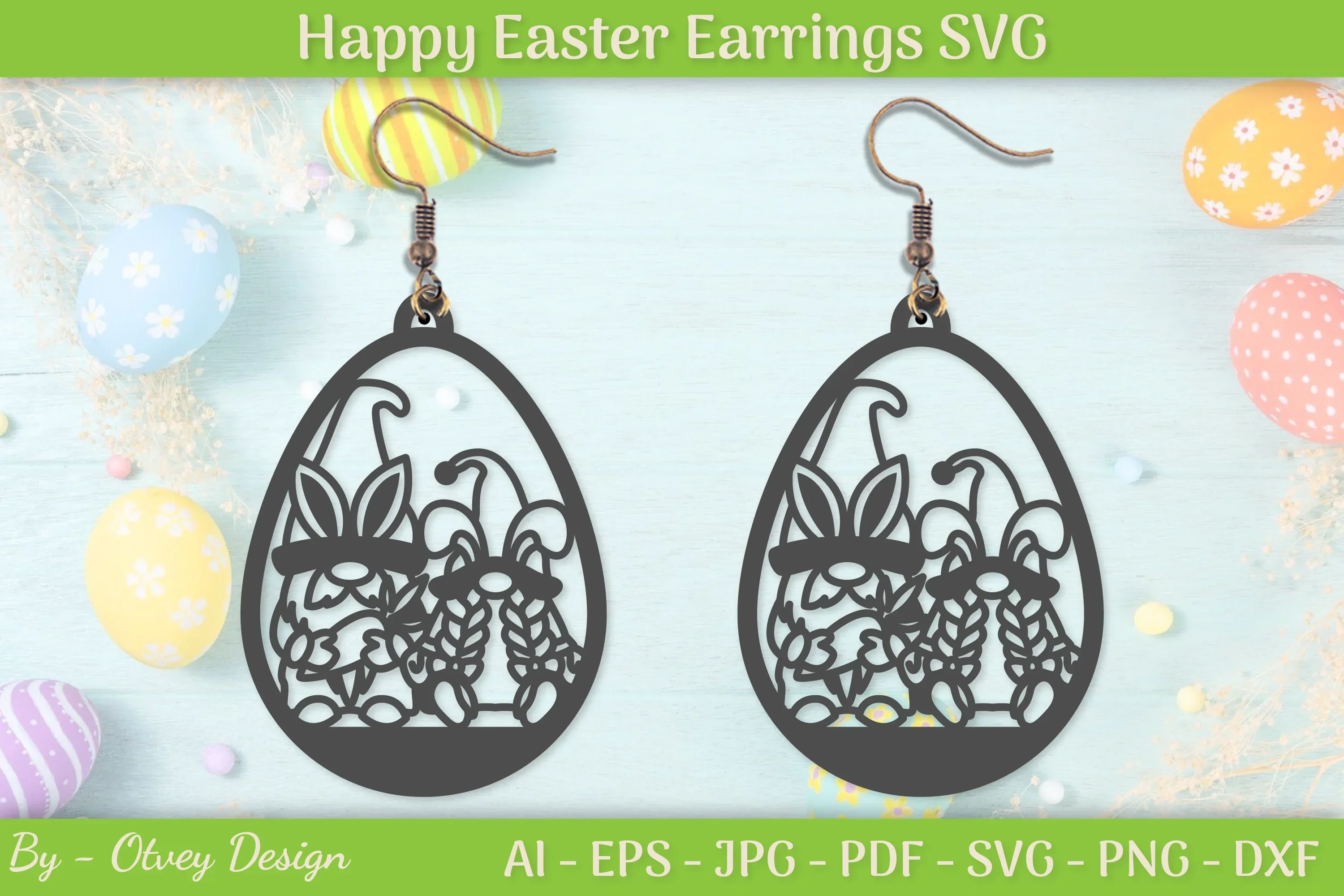 Easter Bunny Earring SVG Bundle