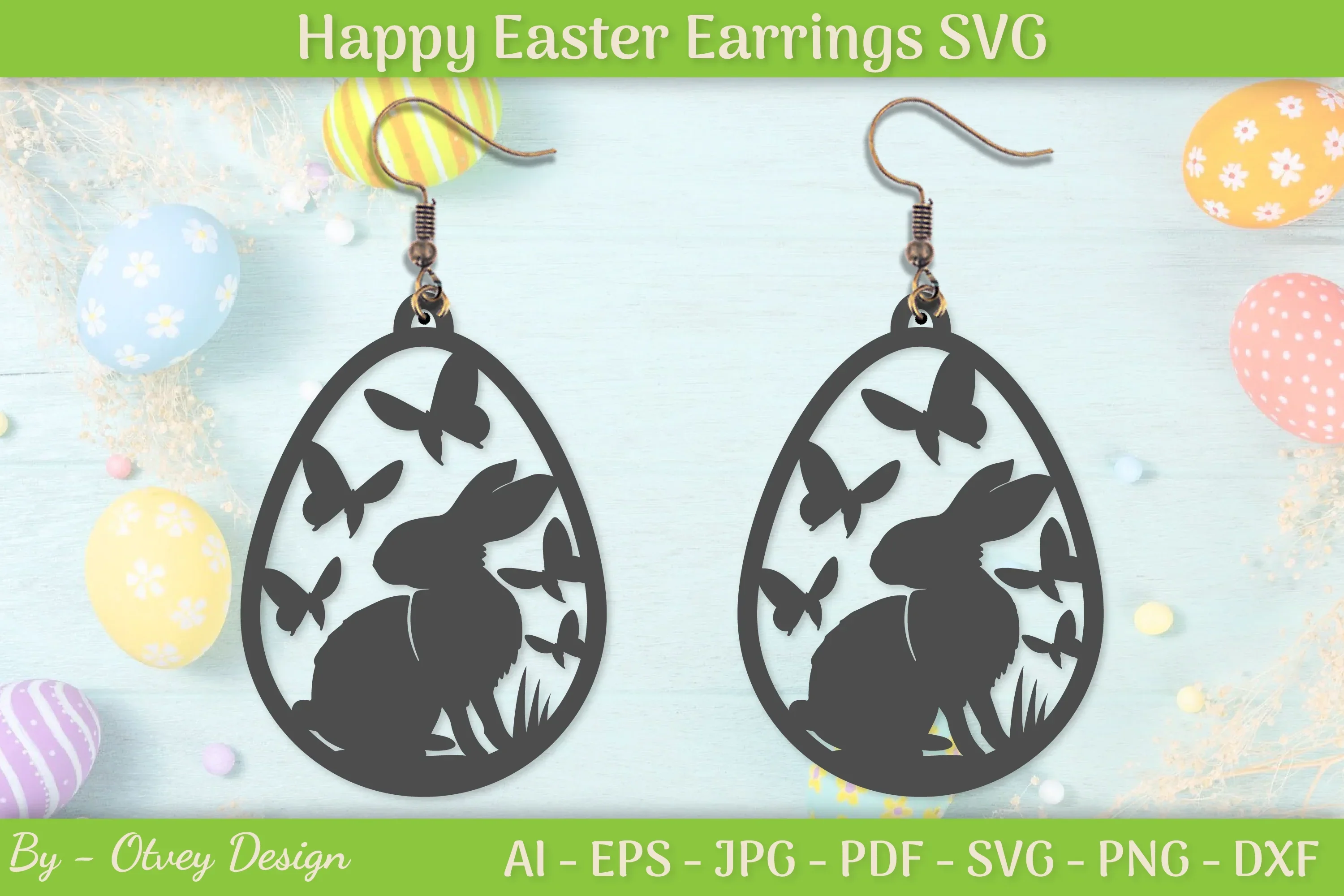 Easter Bunny Earring SVG Bundle
