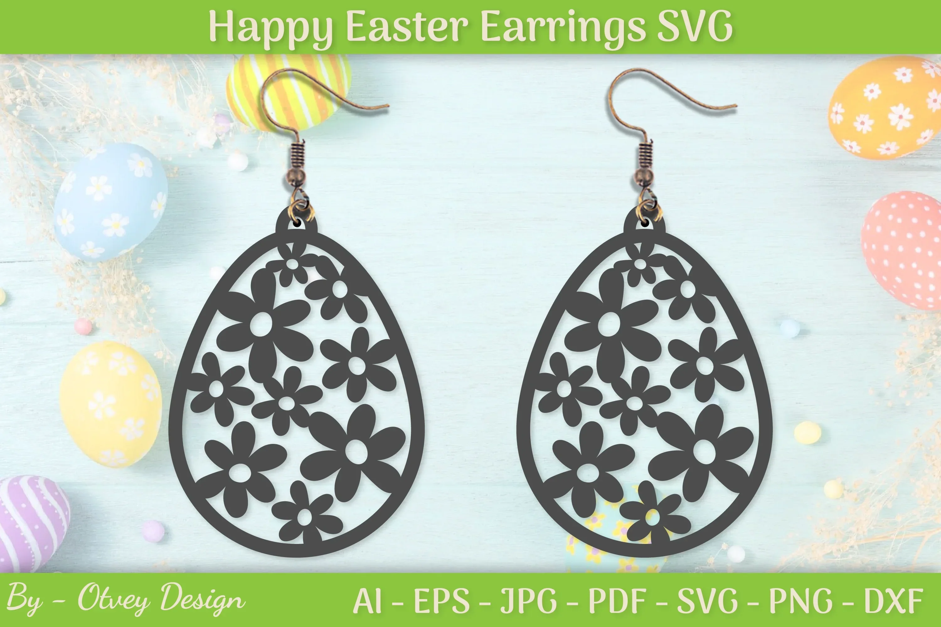 Easter Bunny Earring SVG Bundle