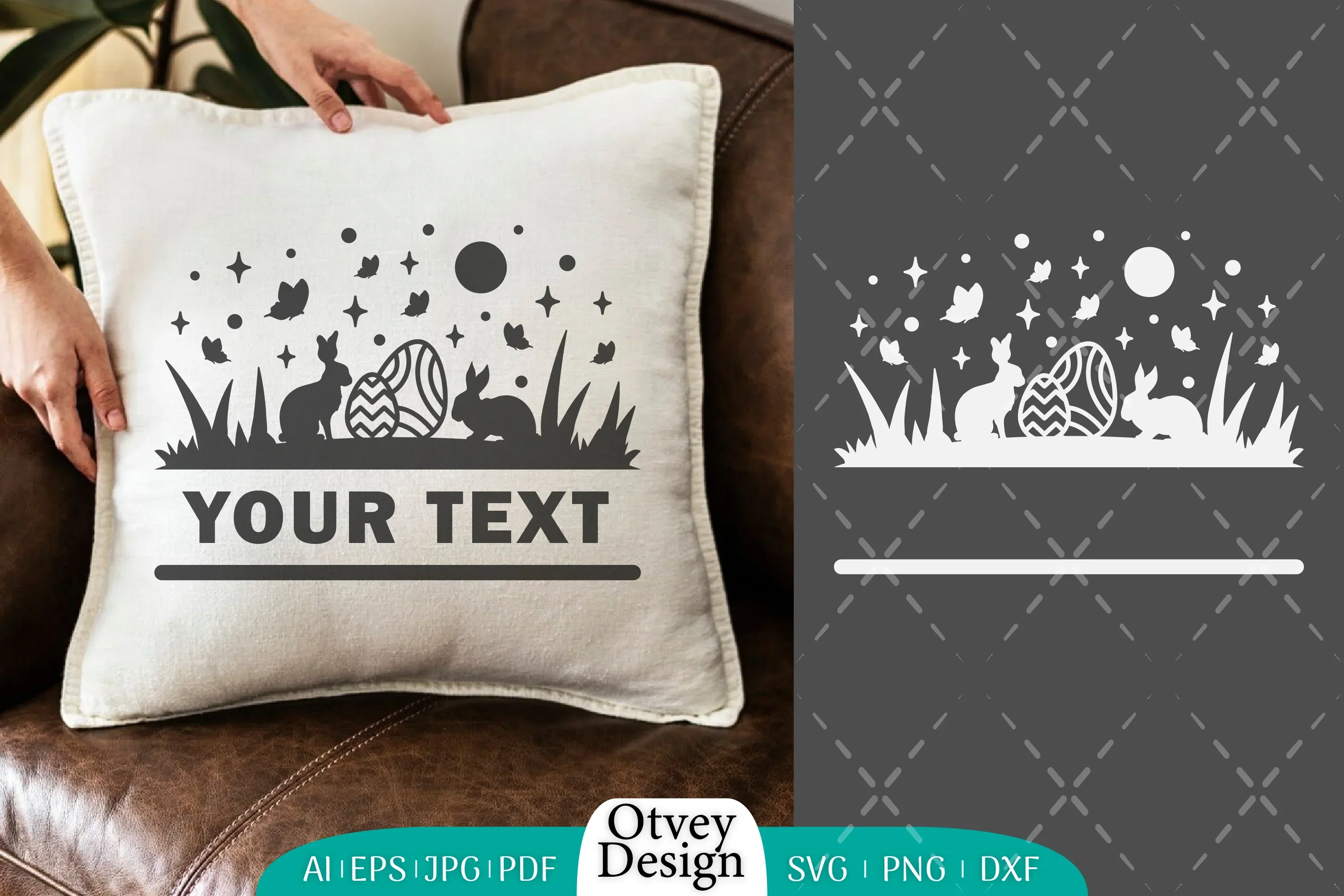 Easter Bunny Garden Scene SVG Bundle - Image 2