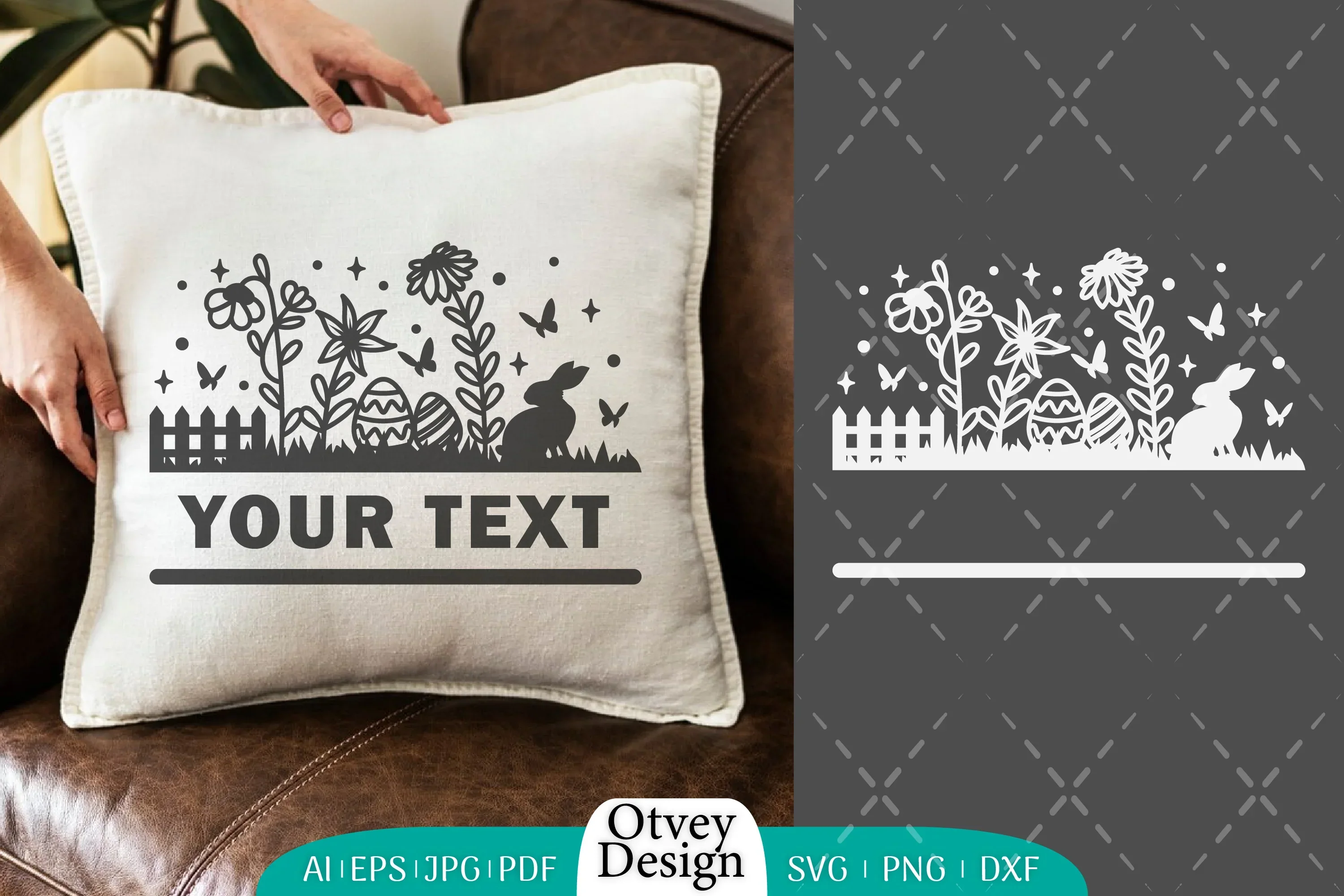 Easter Bunny Garden Scene SVG Bundle - Image 2