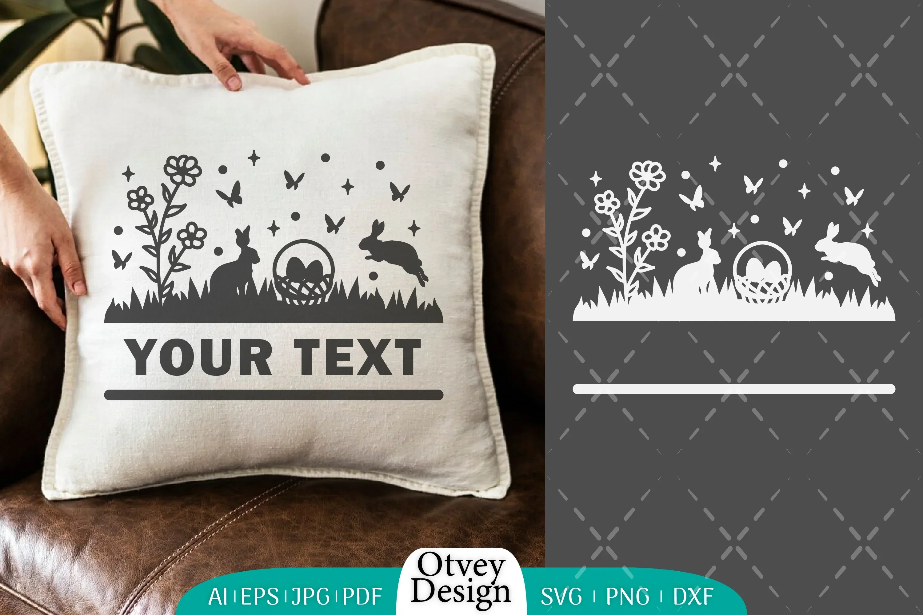 Easter Bunny Garden Scene SVG Bundle - Image 2