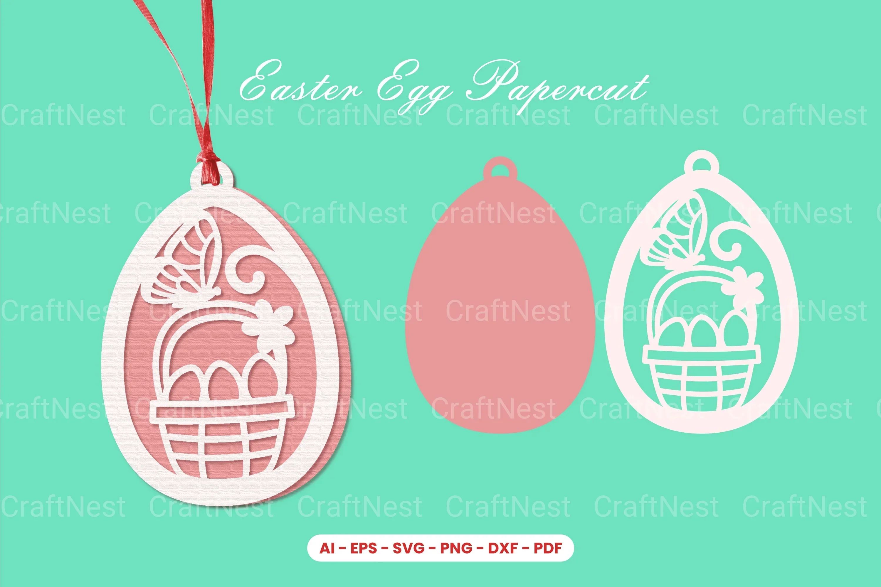 Easter Egg Papercut SVG Bundle
