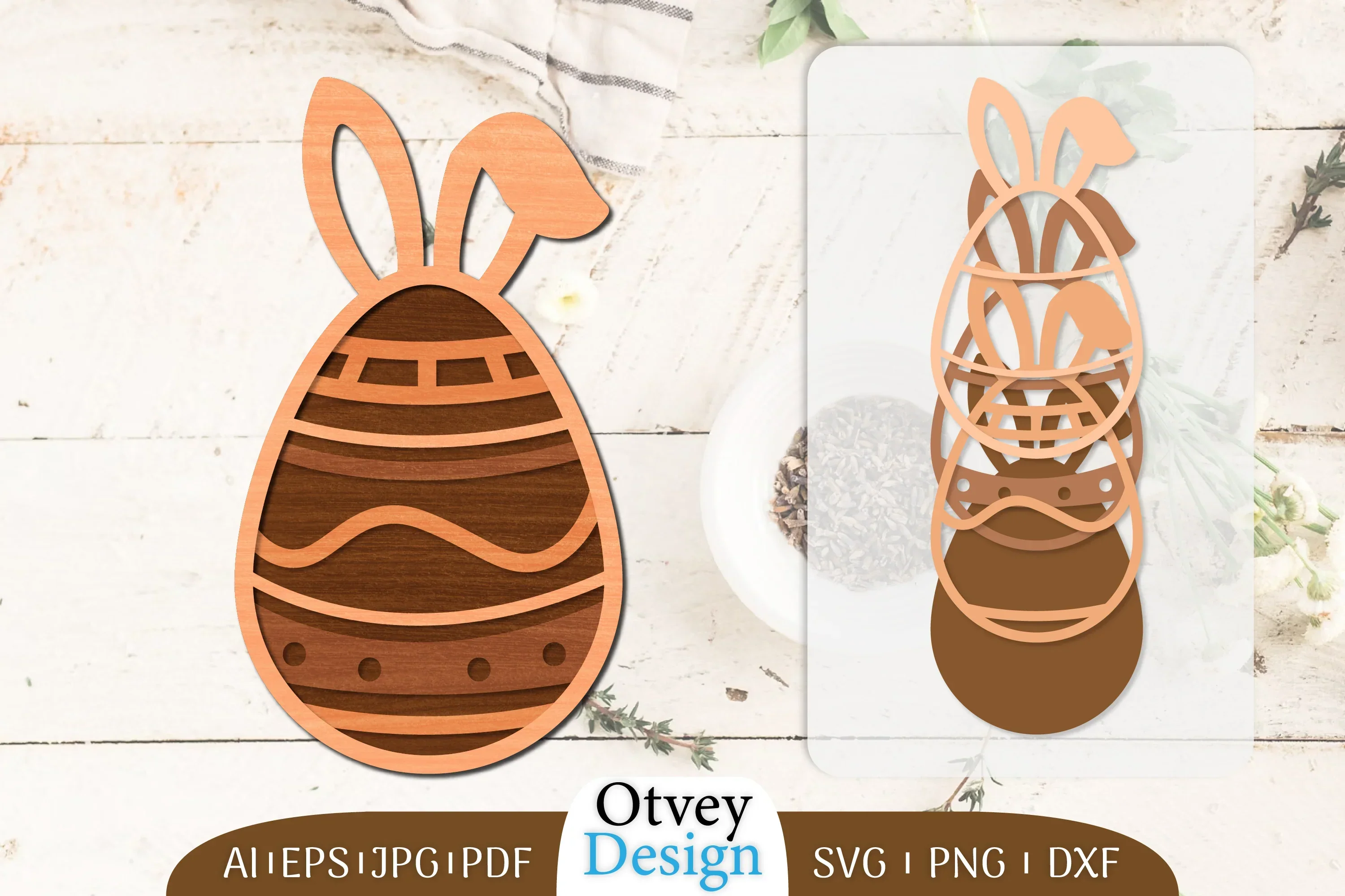 Easter Eggs Lasercut SVG Bundle