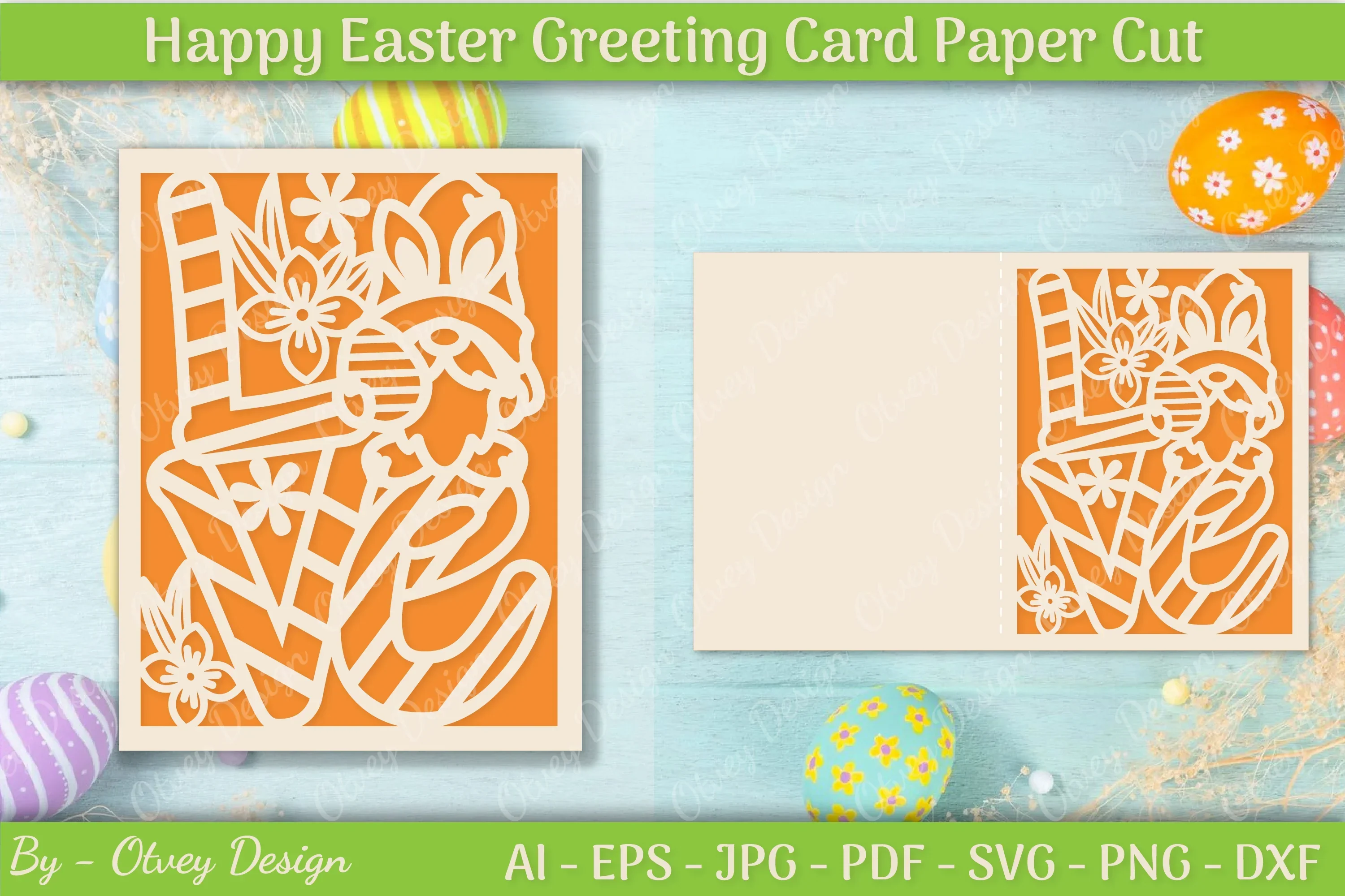 Easter Greeting Card SVG Bundle