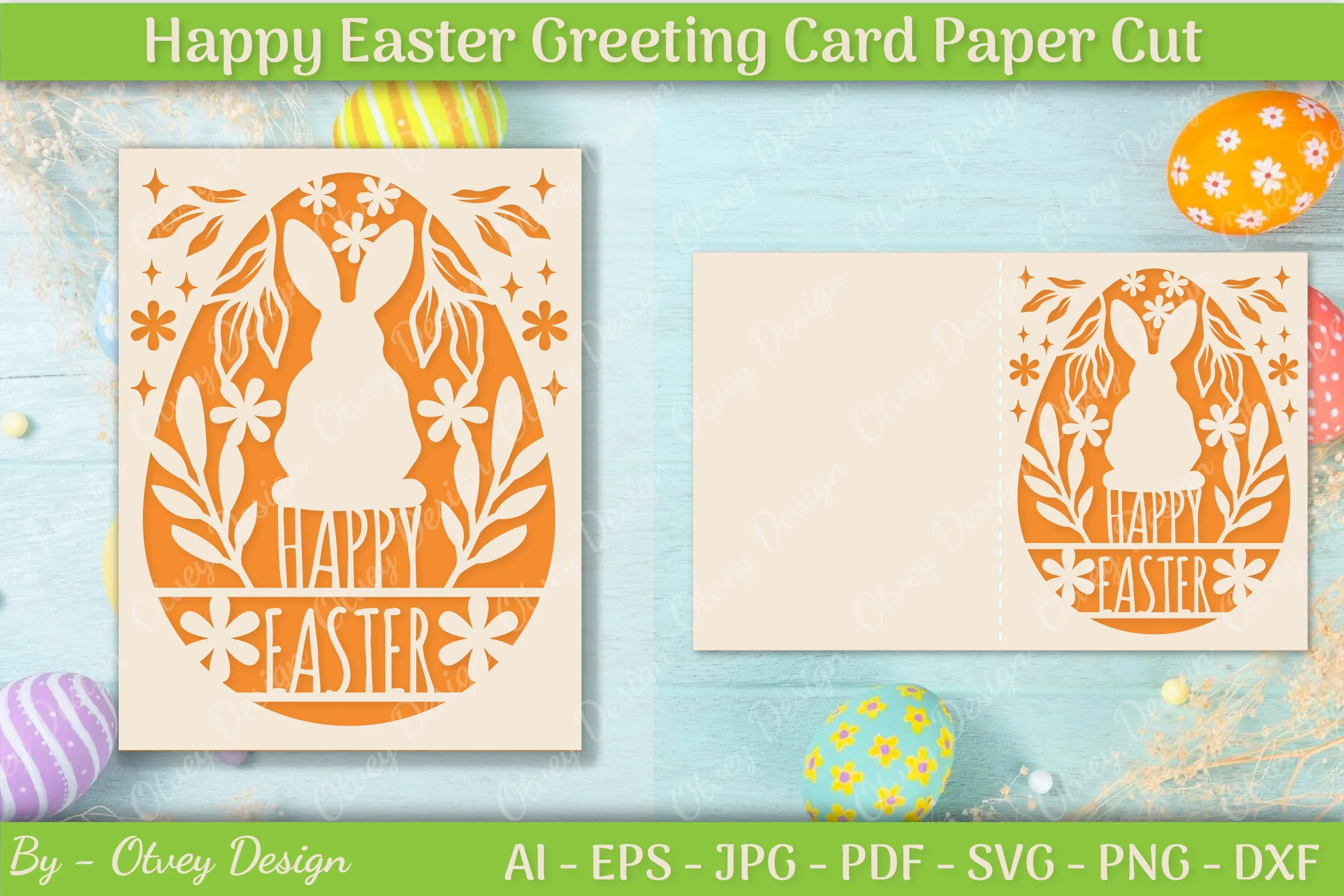 Easter Greeting Card SVG Bundle