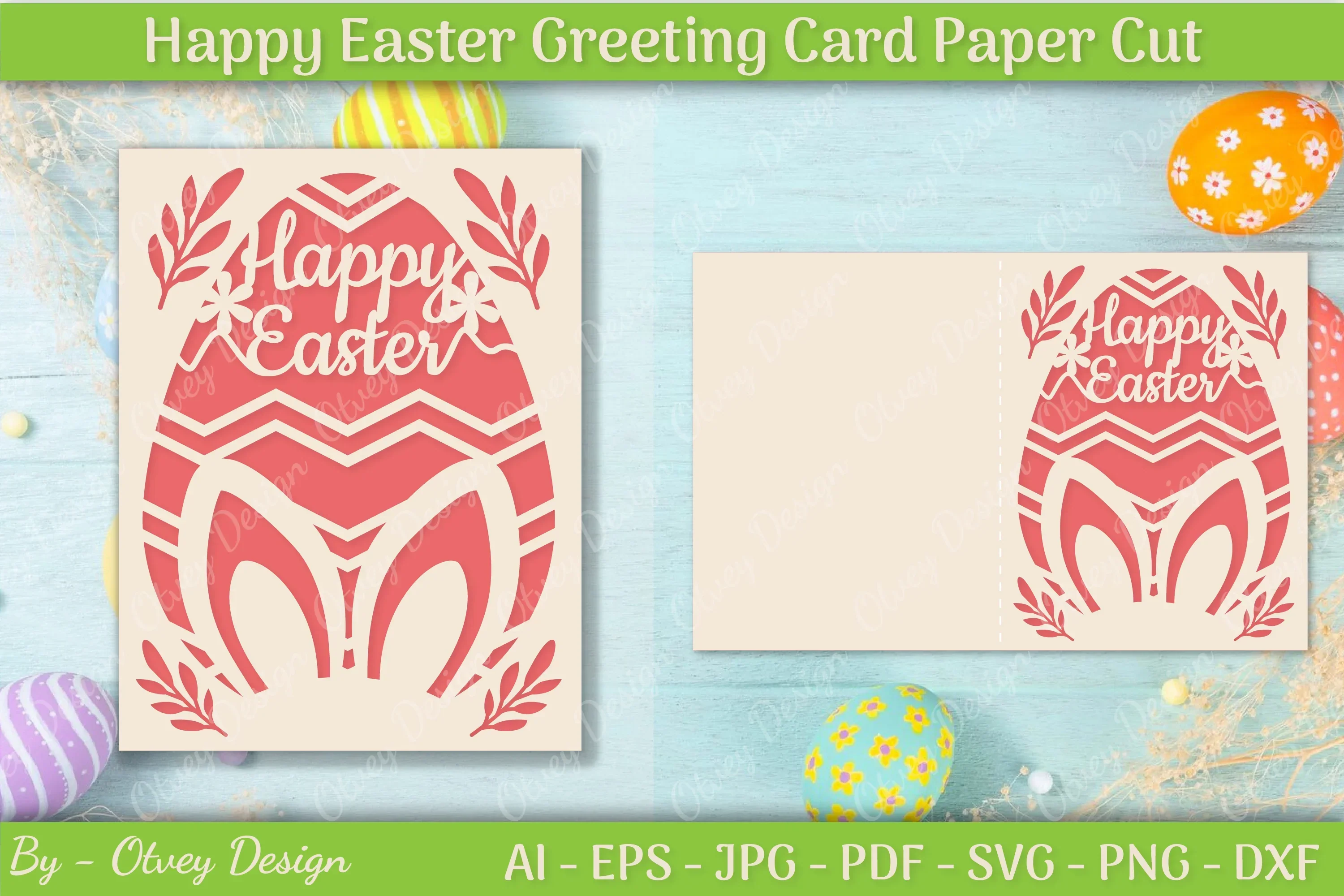 Easter Greeting Card SVG Bundle
