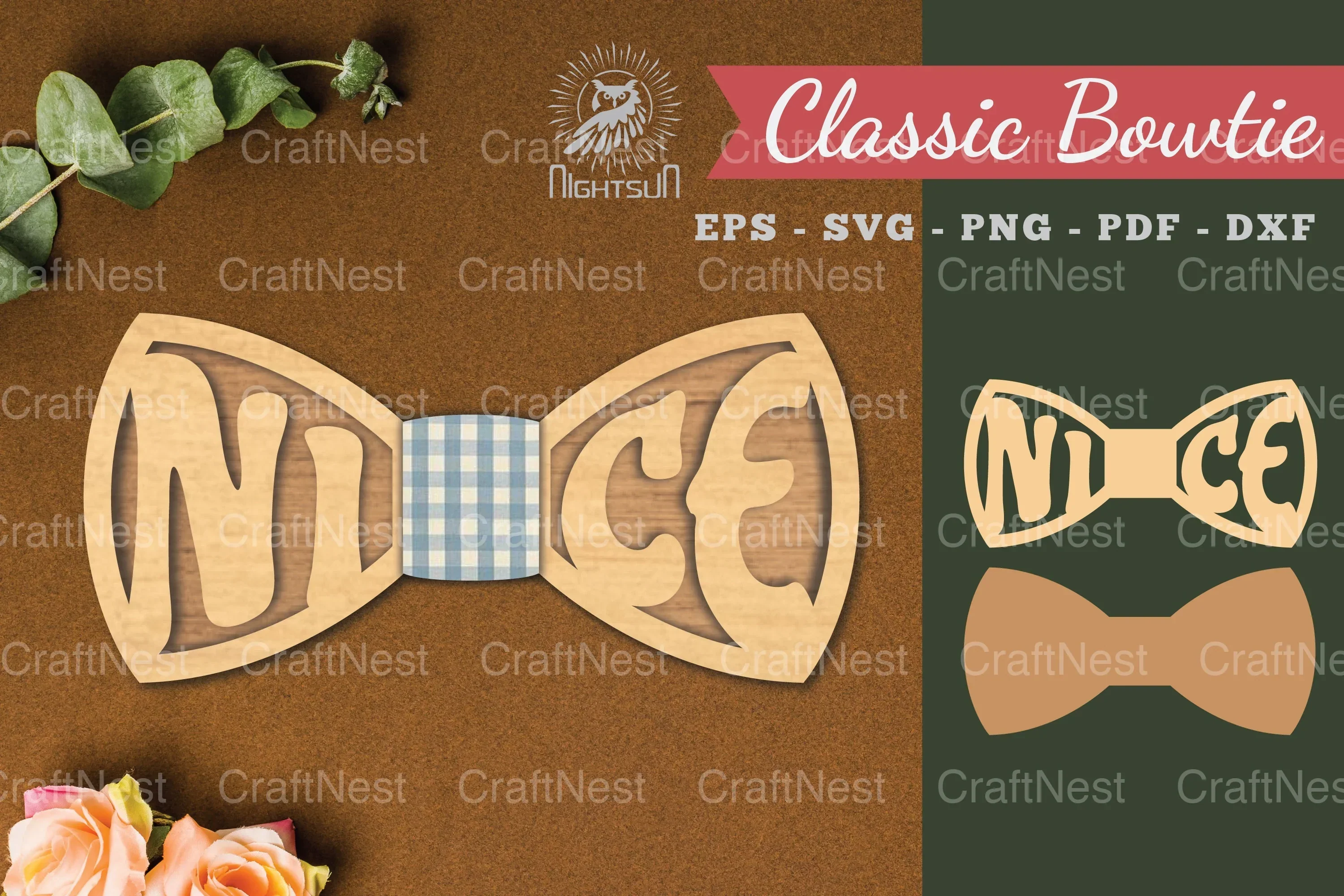 Elegant Laser Cut Bowtie SVG Bundle