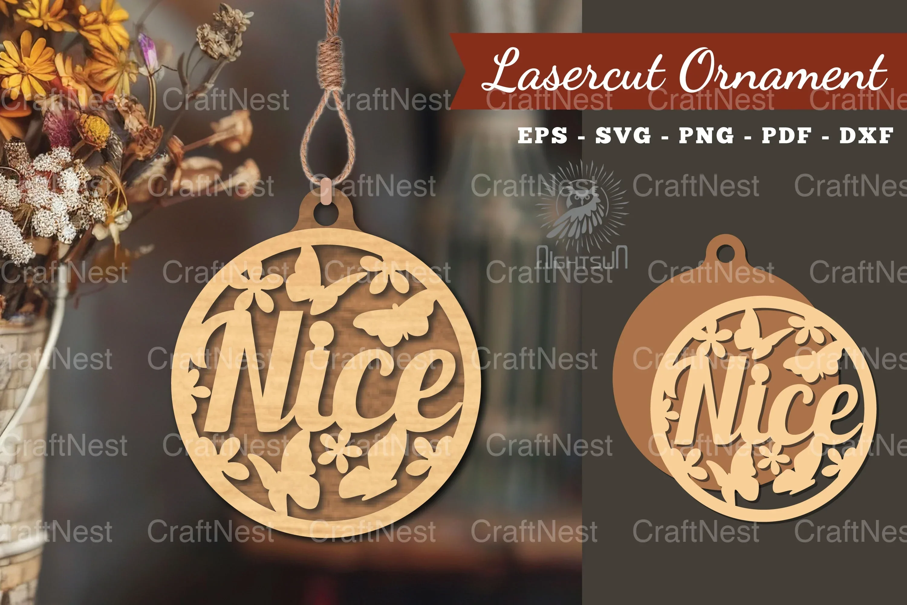Elegant Laser Cut Ornament Clipart Bundle