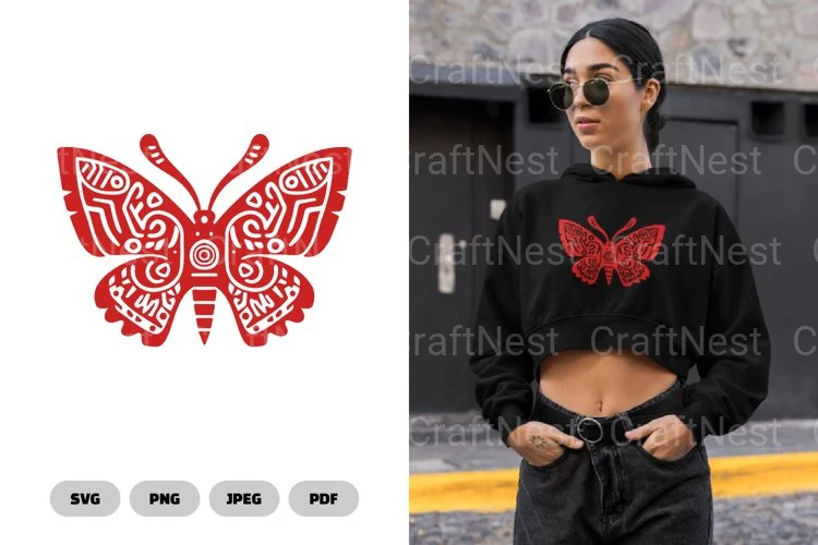 Ethnic Butterfly Clipart Bundle