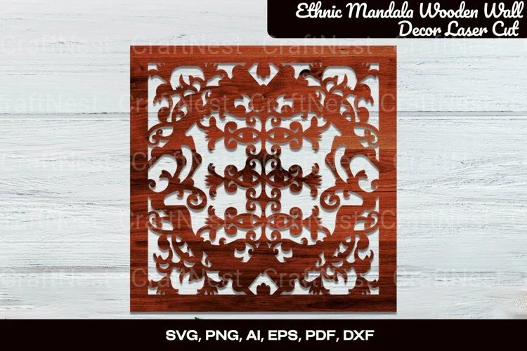 Ethnic Mandala Wooden Wall Decor Laser Cut Bundle