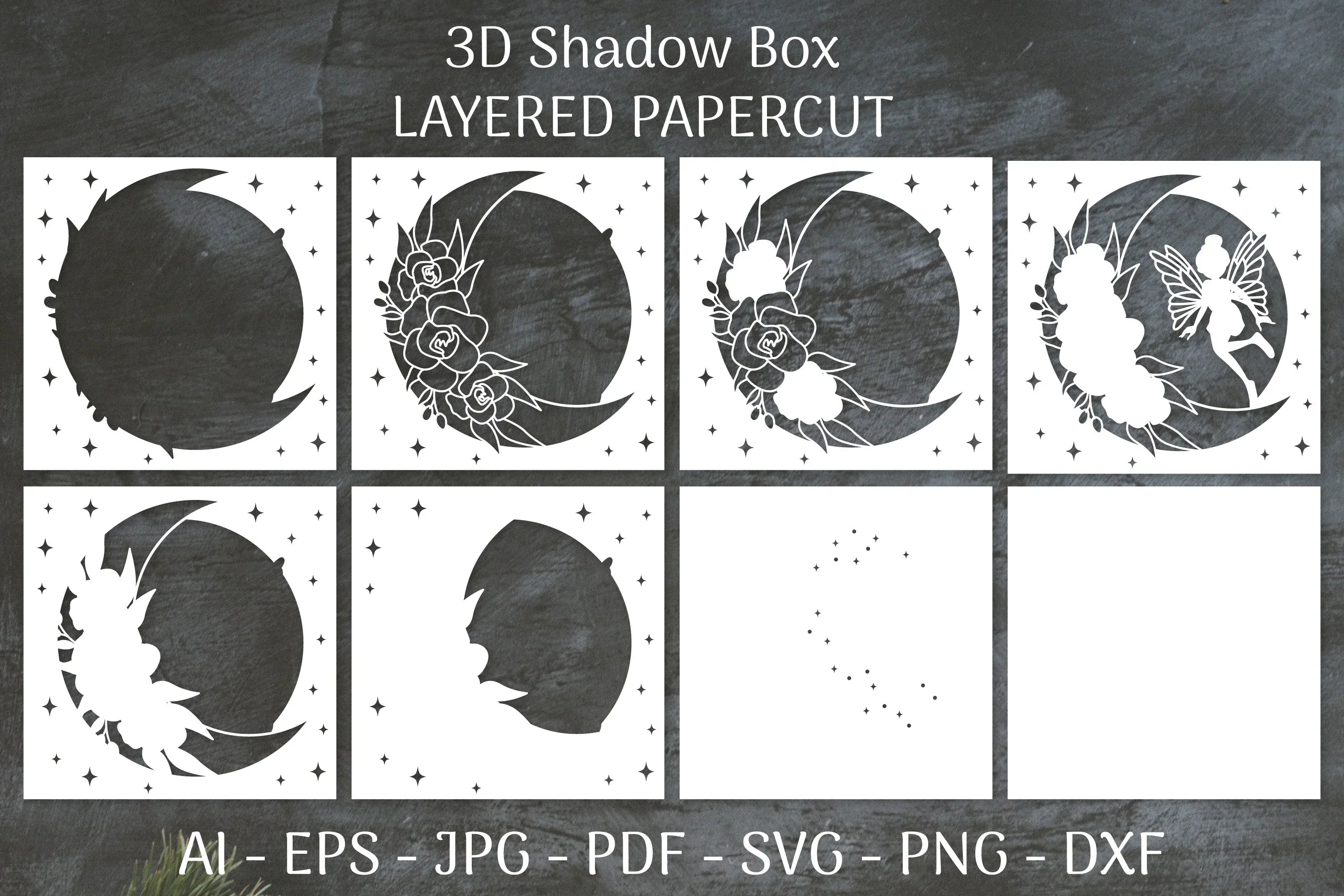 Fairy 3D Shadow Box Layered Papercut SVG Bundle