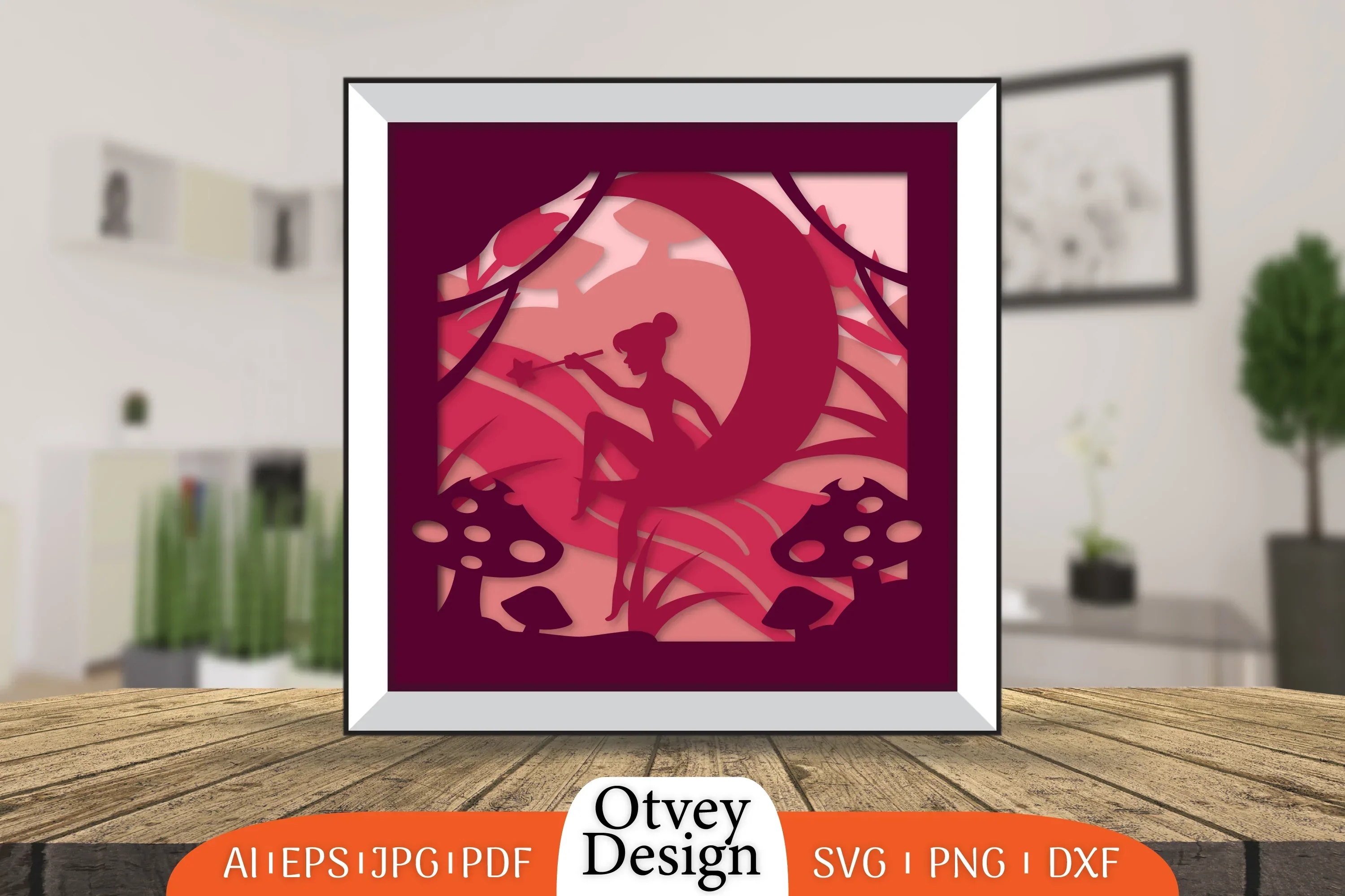 Fairy 3D Shadowbox Layered SVG Bundle