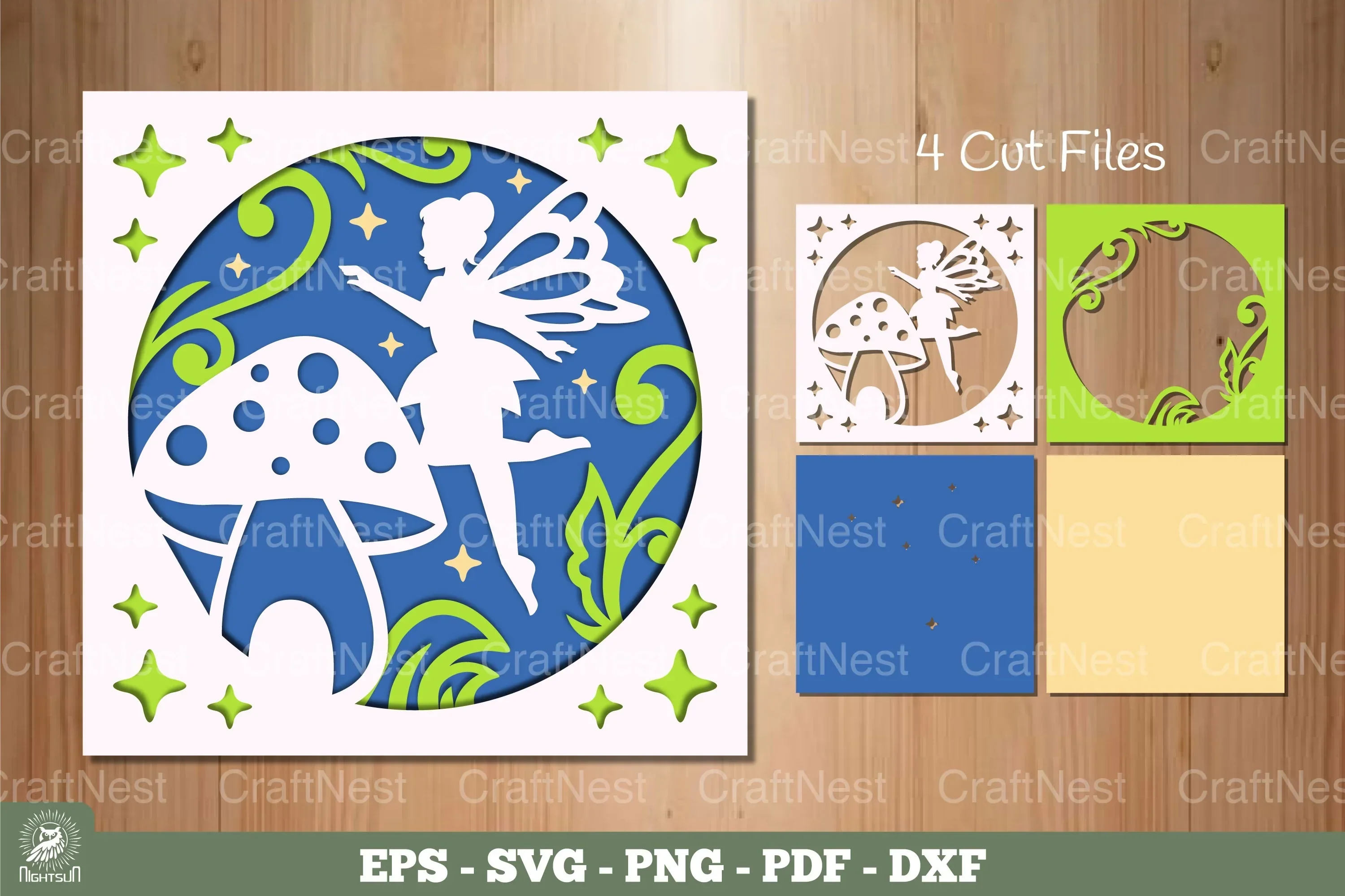 Fairy and Flowers Layered Papercut SVG Bundle - Image 2