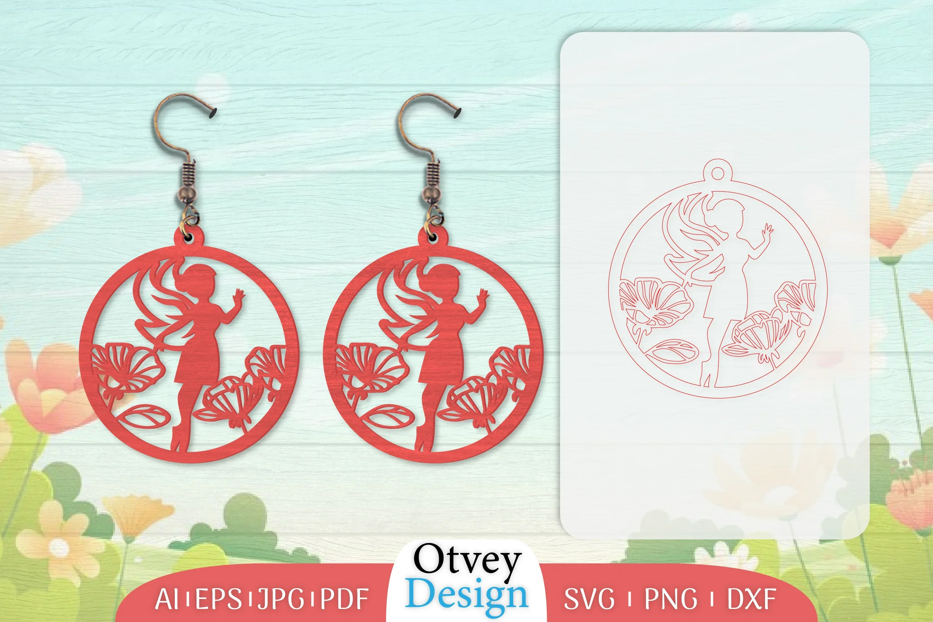 Fairy Earring Lasercut SVG Bundle