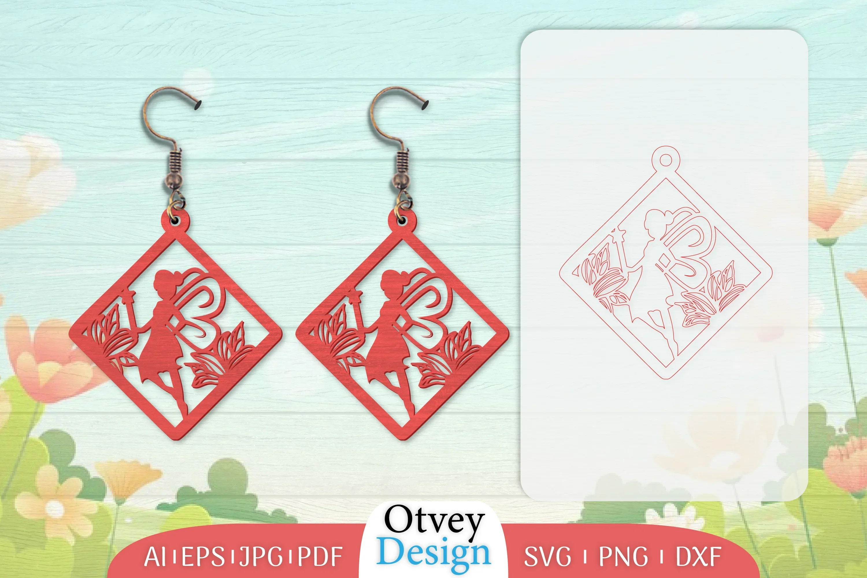 Fairy Earring Lasercut SVG Bundle